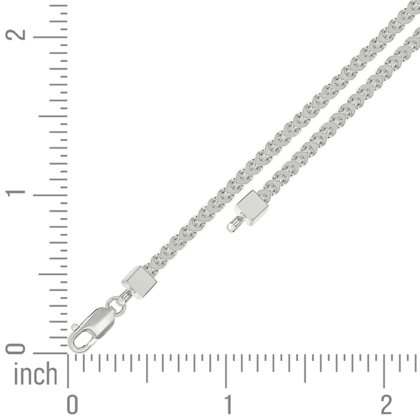 925 Silver Hollow Franco Chain Silver 3mm