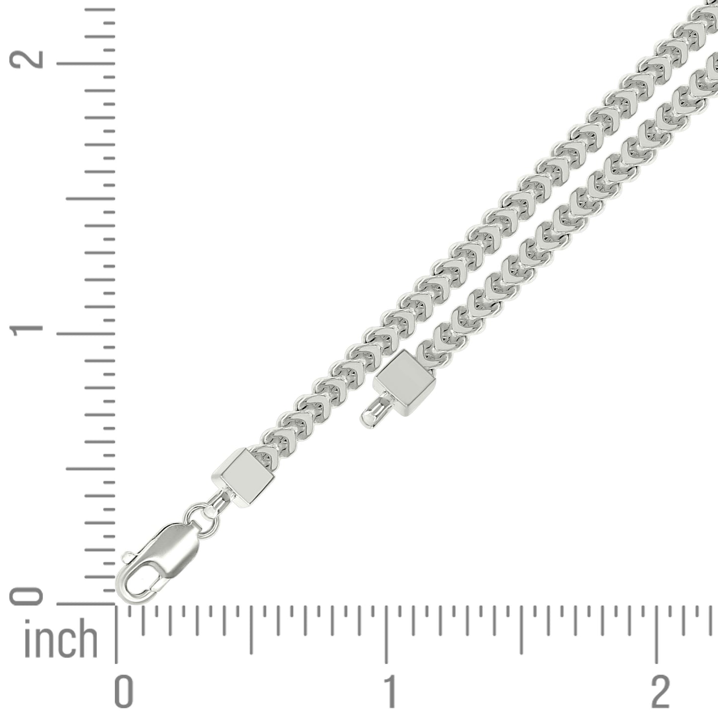 925 Silver Hollow Franco Chain Silver 3.5mm