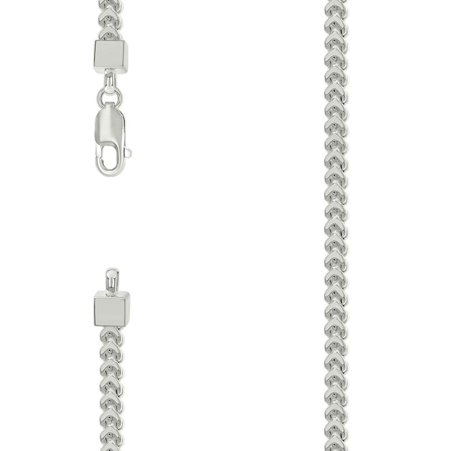 925 Silver Hollow Franco Chain Silver 3.5mm