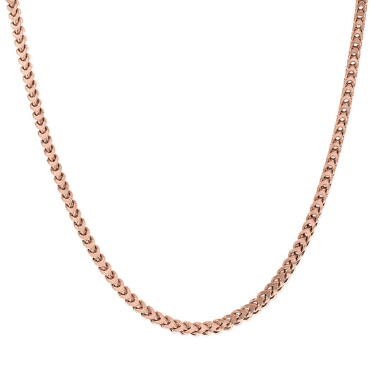 925 Silver Hollow Franco Chain Rose 2.5mm