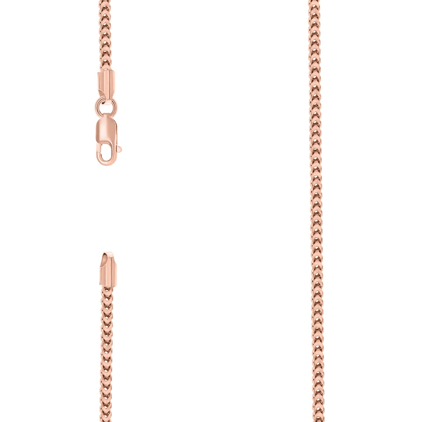925 Silver Hollow Franco Chain Rose 2.5mm