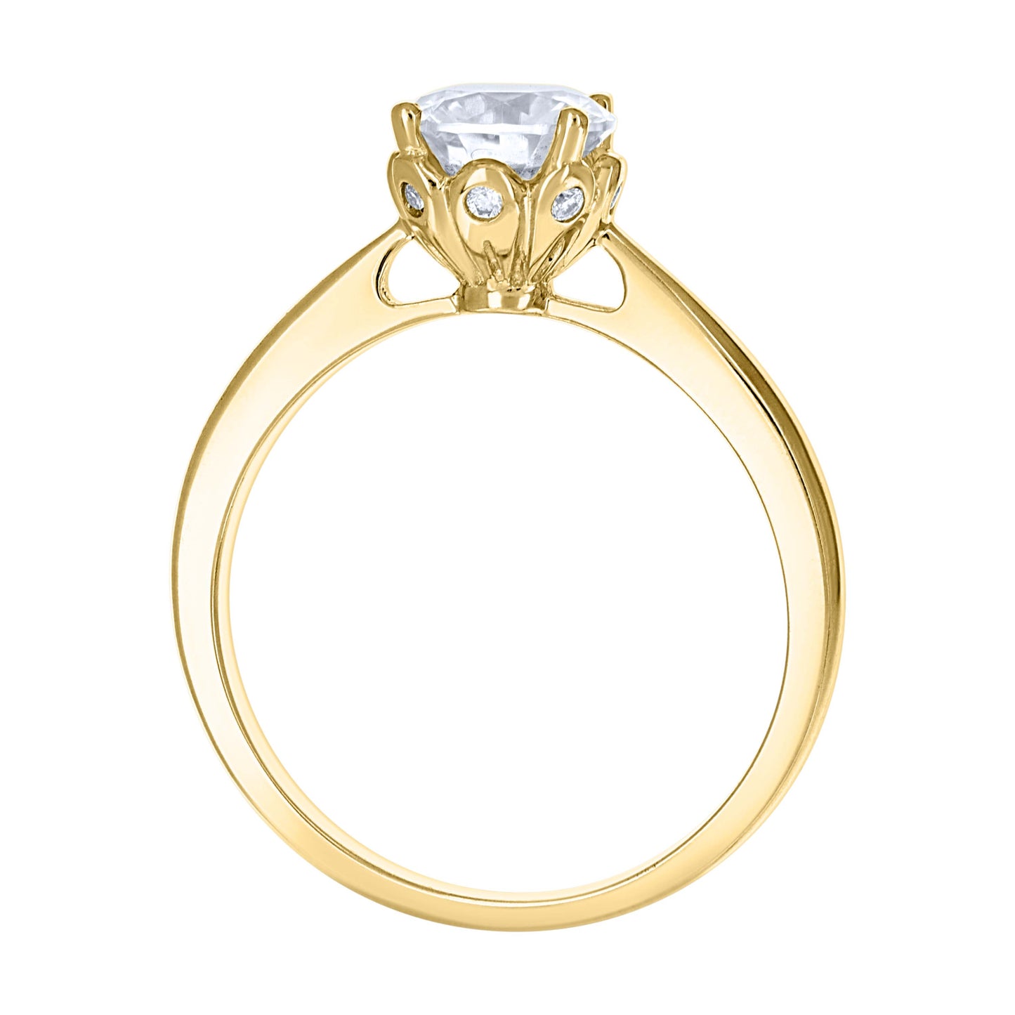 14Kt Gold Moissanite Ring S7