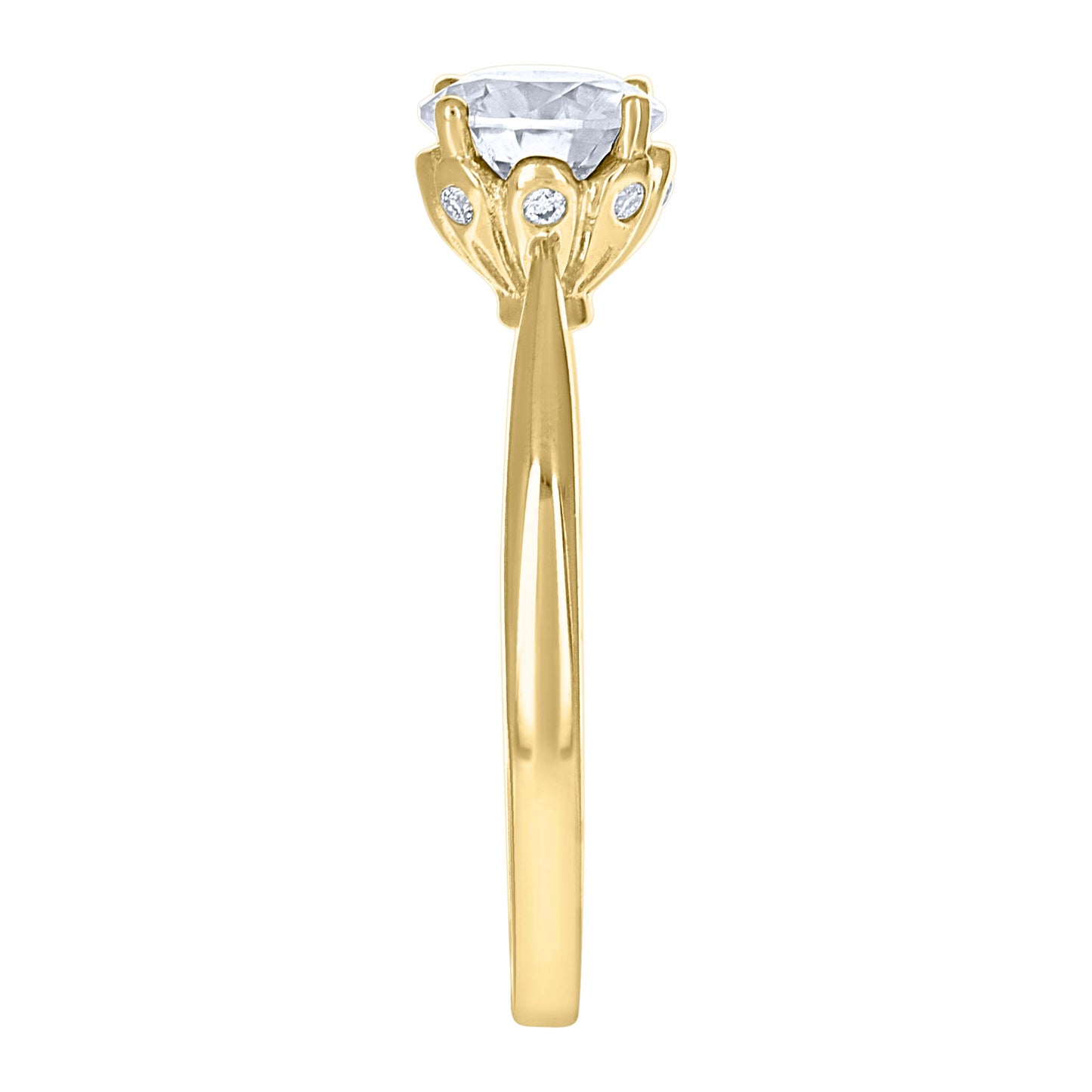 14Kt Gold Moissanite Ring S7