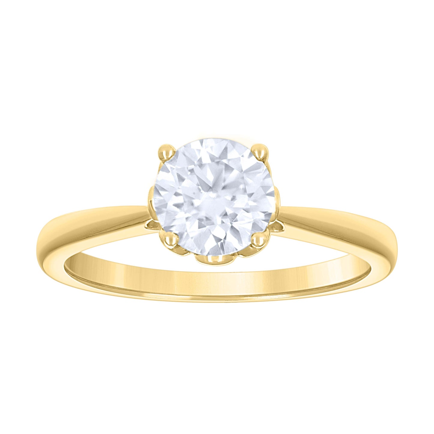 14Kt Gold Moissanite Ring S7