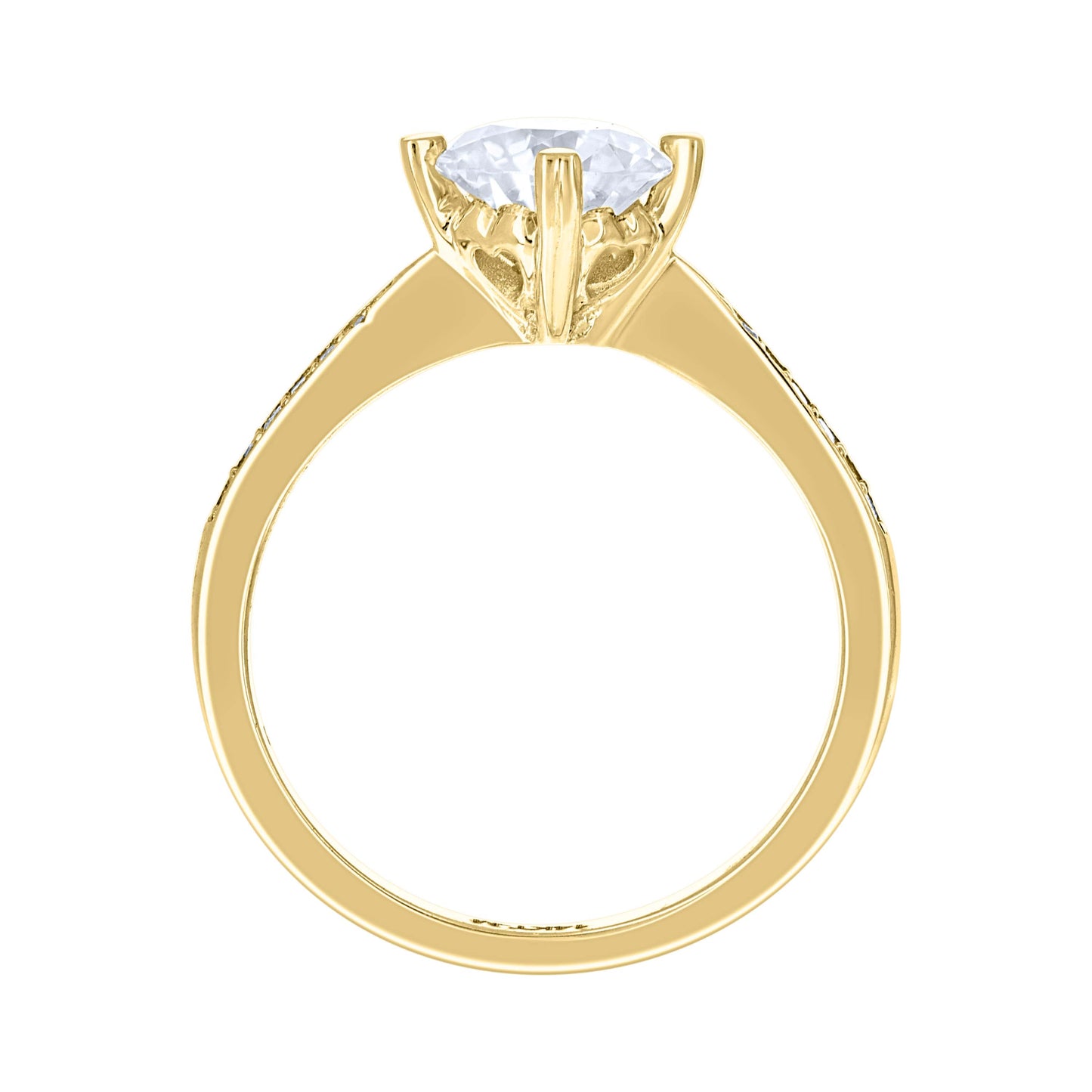 14Kt Gold Moissanite Ring S7