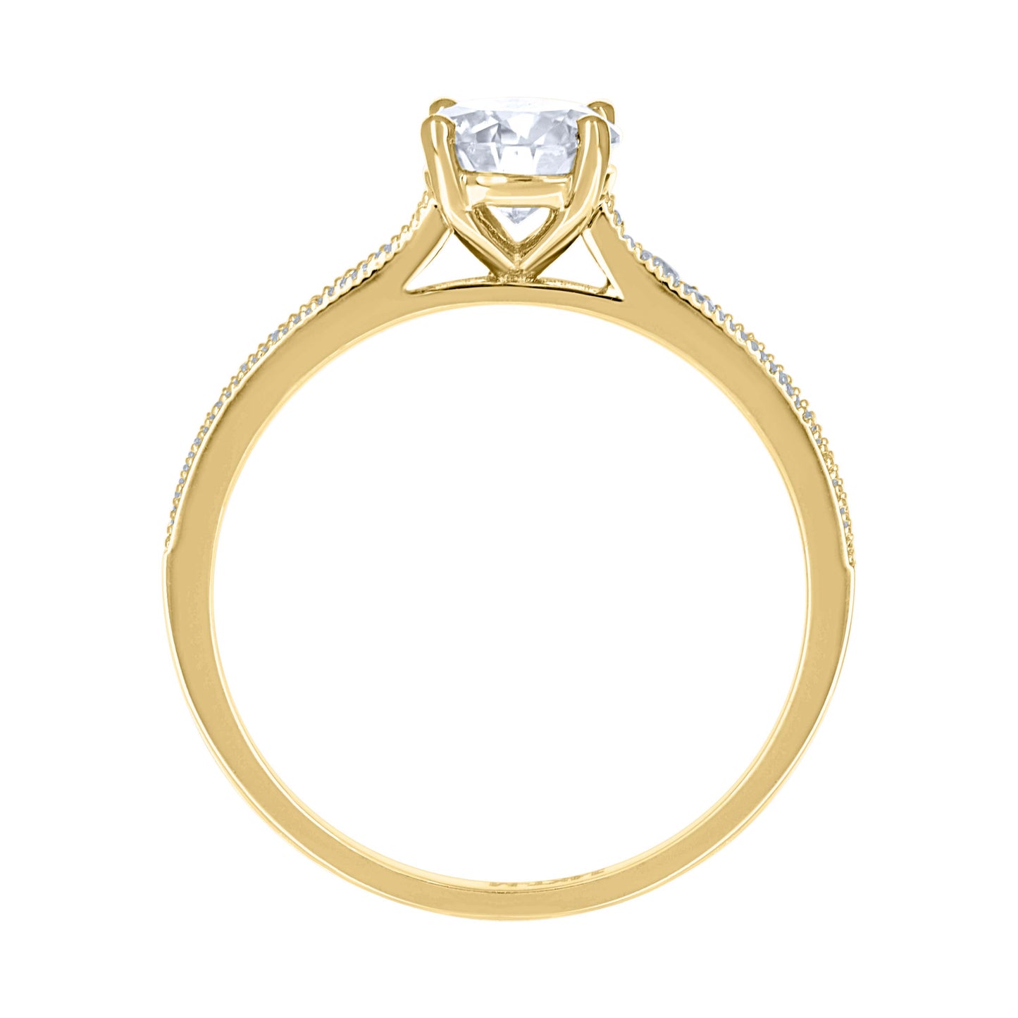 14Kt Gold Moissanite Ring S7