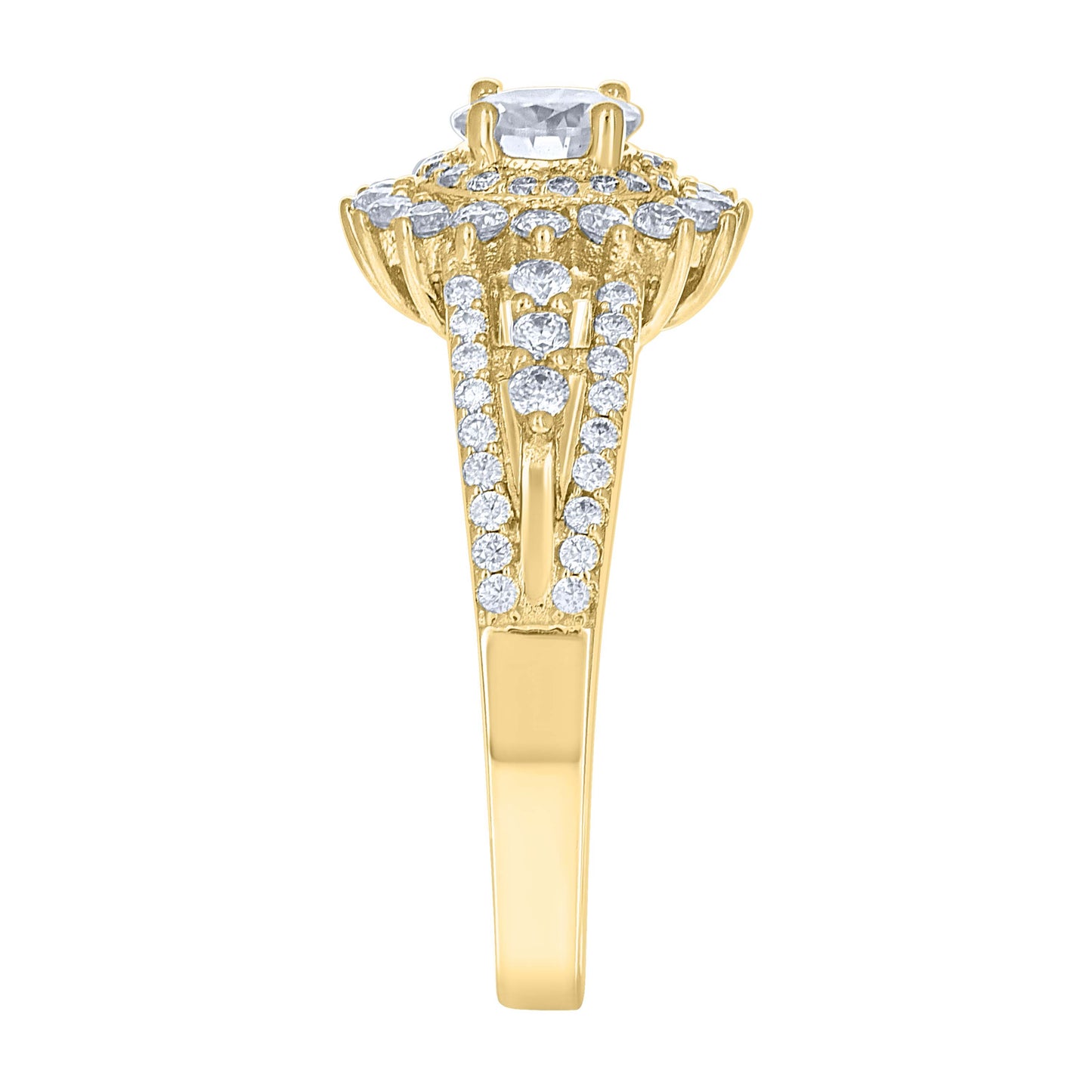 14Kt Gold Moissanite Ring S7