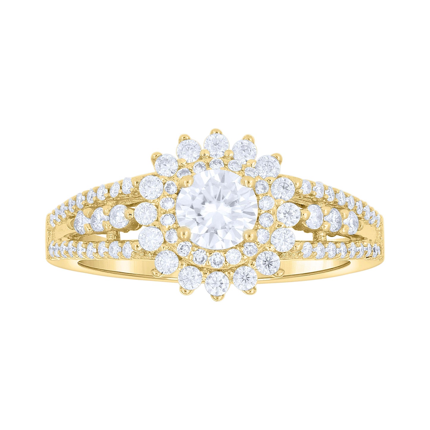 14Kt Gold Moissanite Ring S7