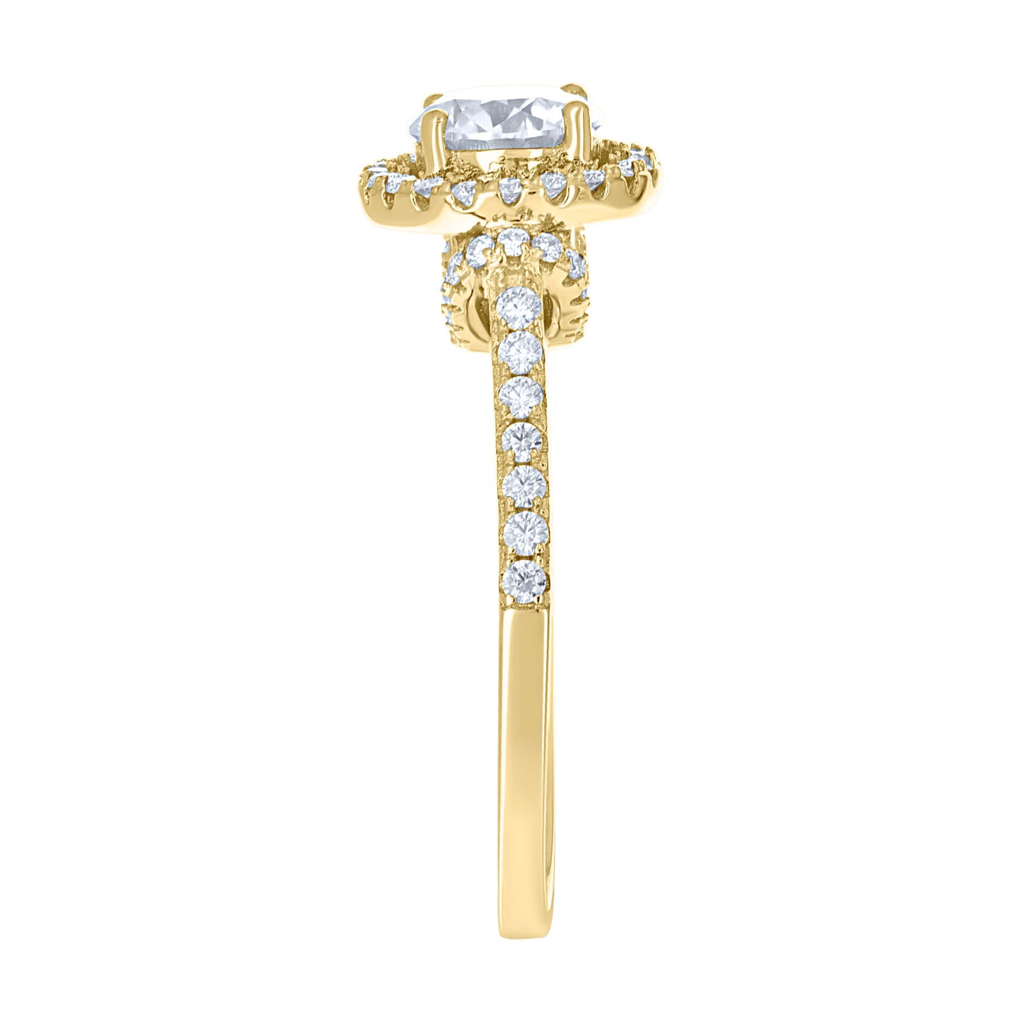 14Kt Gold Moissanite Ring S7