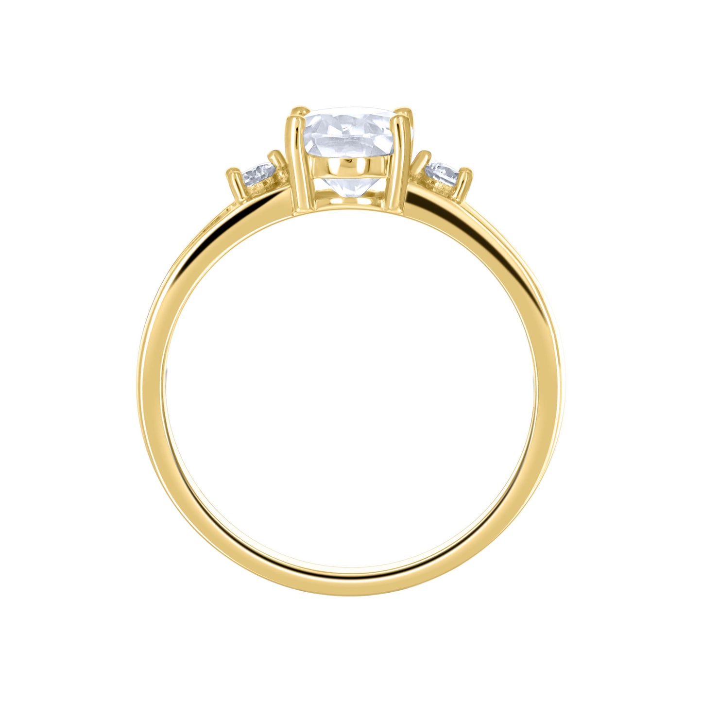 14Kt Gold Moissanite Ring S7