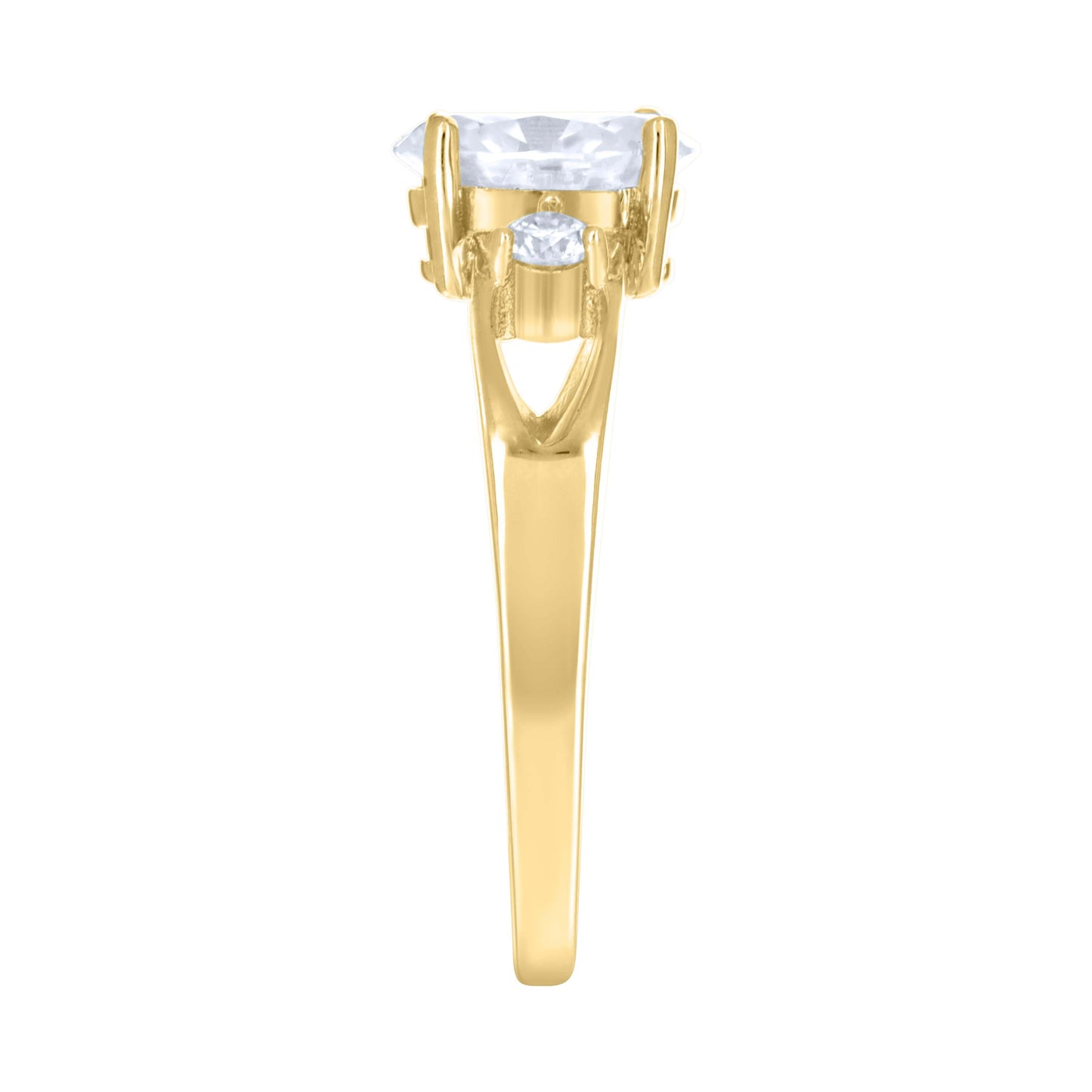 14Kt Gold Moissanite Ring S7