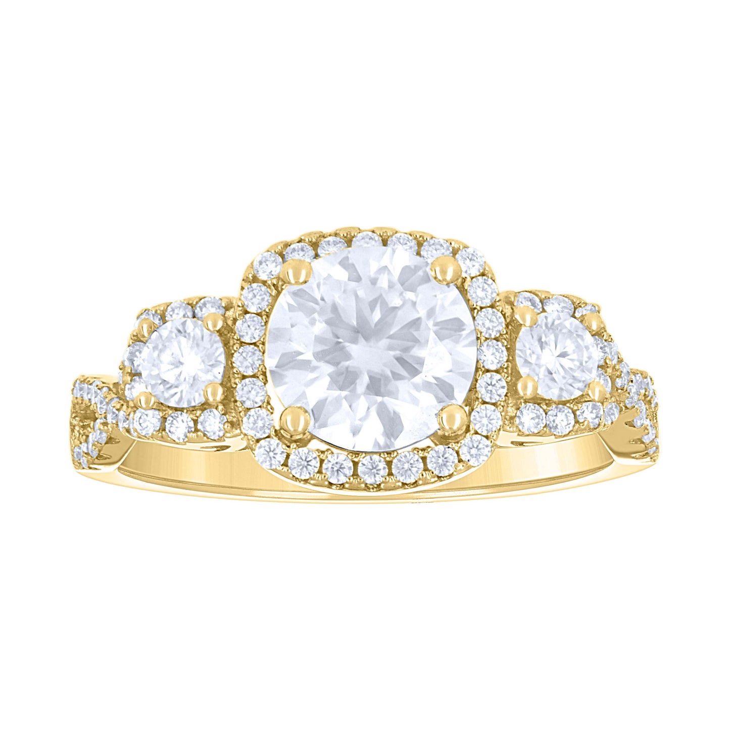 14Kt Gold Moissanite Ring S7
