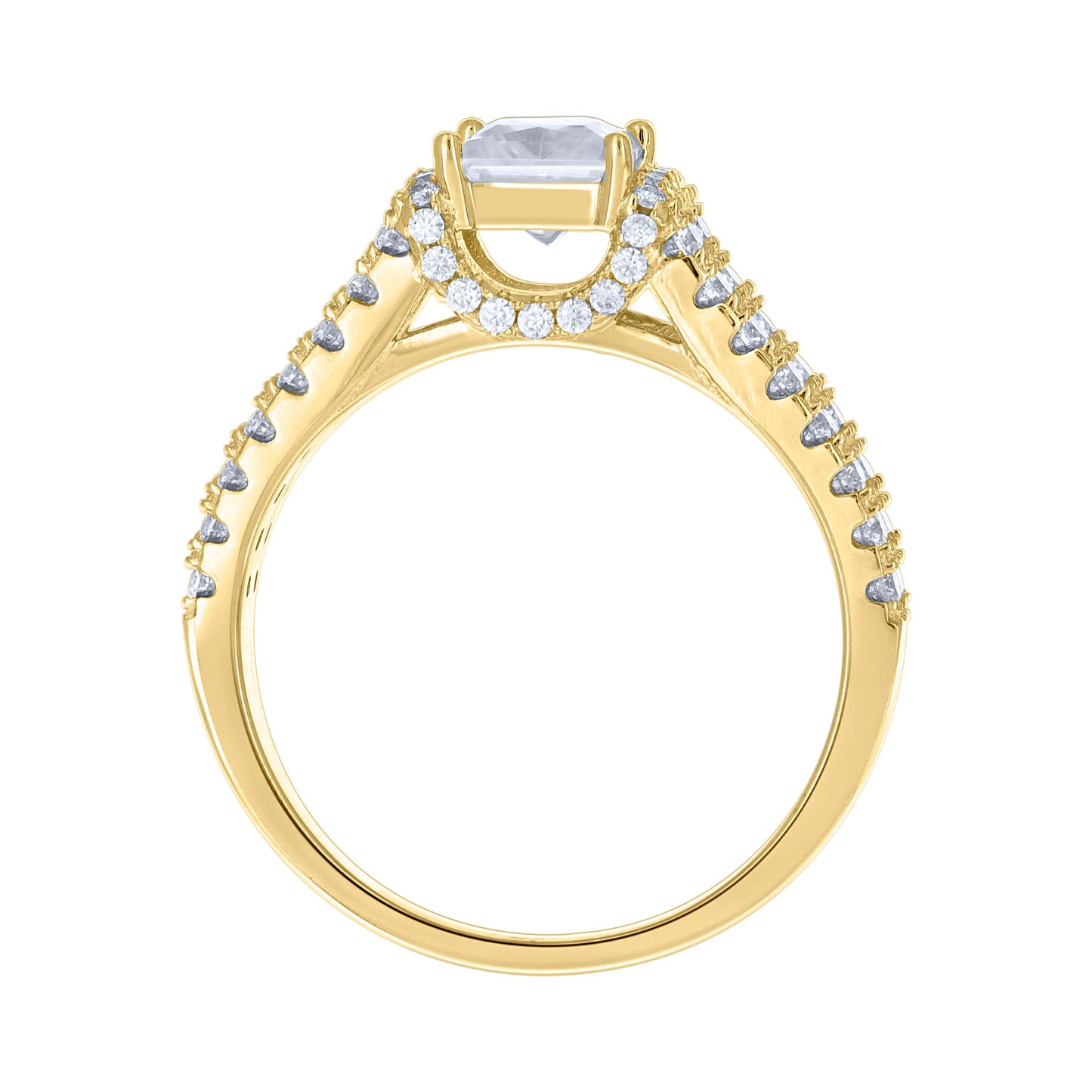 14Kt Gold Moissanite Ring S7