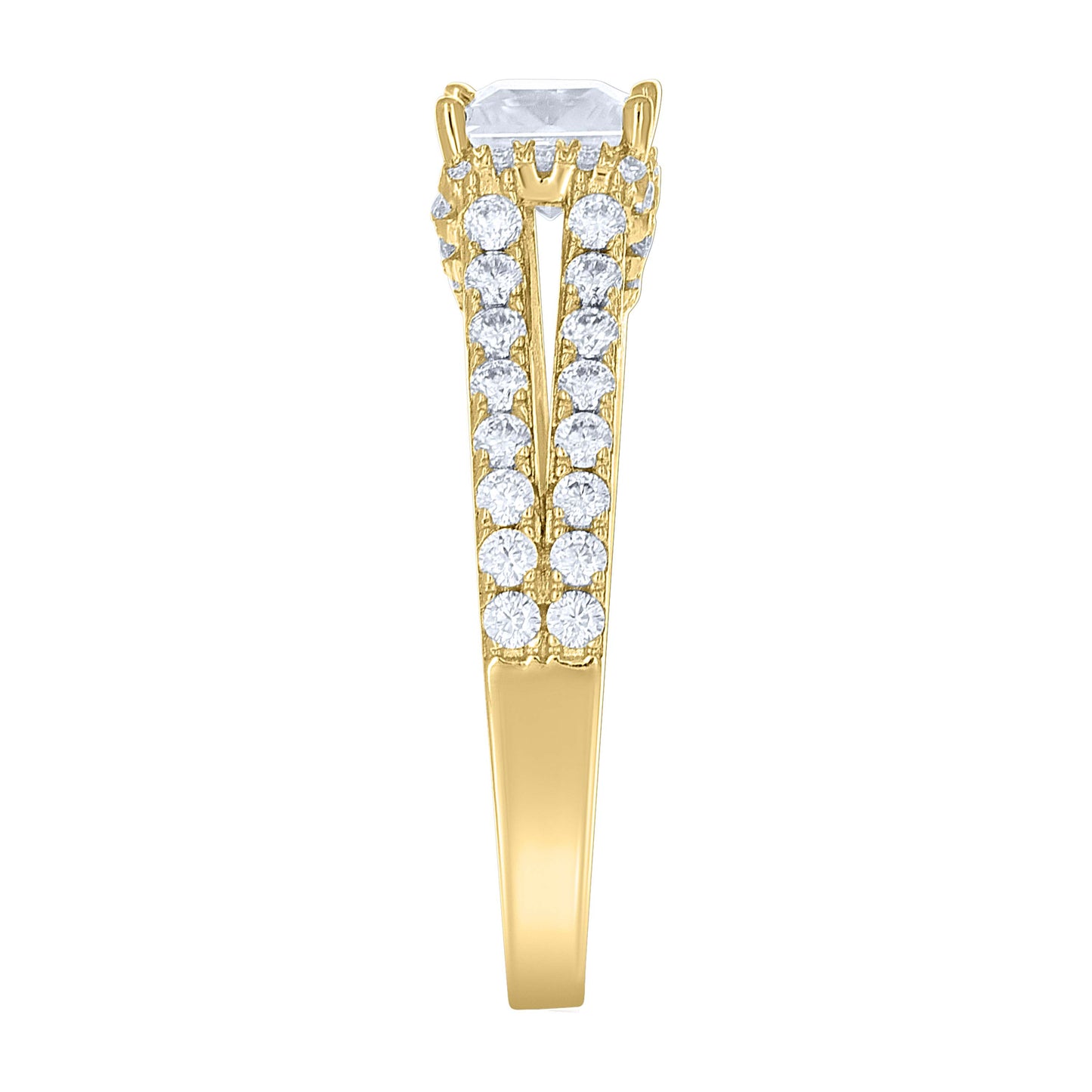 14Kt Gold Moissanite Ring S7