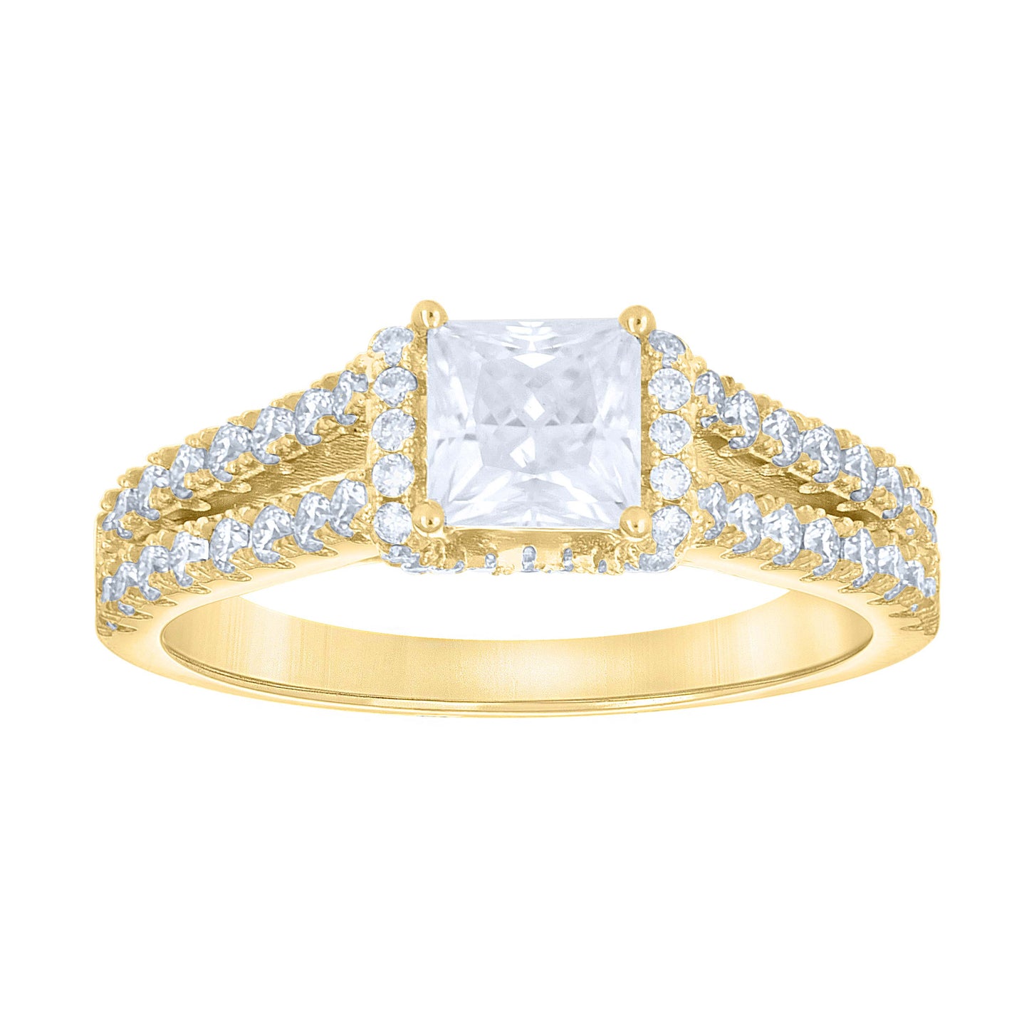 14Kt Gold Moissanite Ring S7
