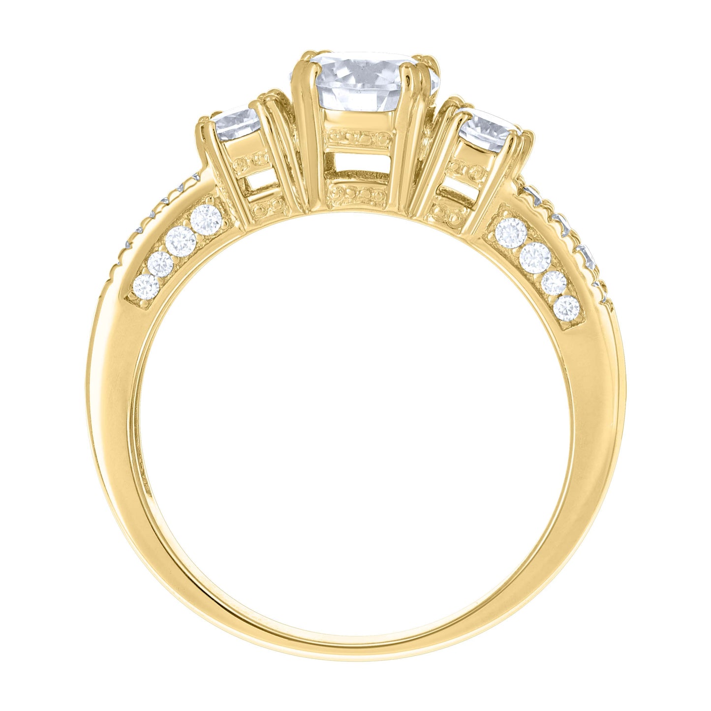 14Kt Gold Moissanite Ring S7