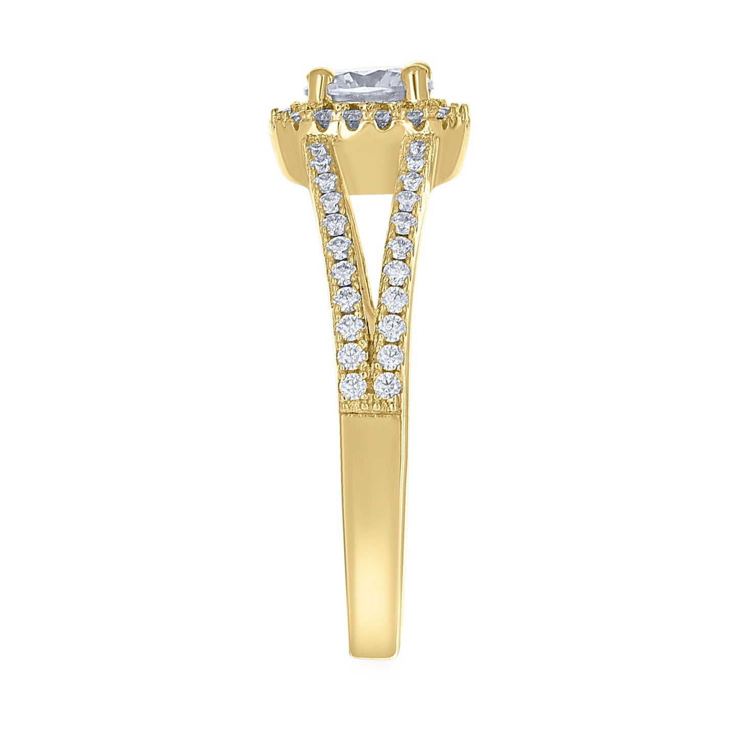 14Kt Gold Moissanite Ring S7