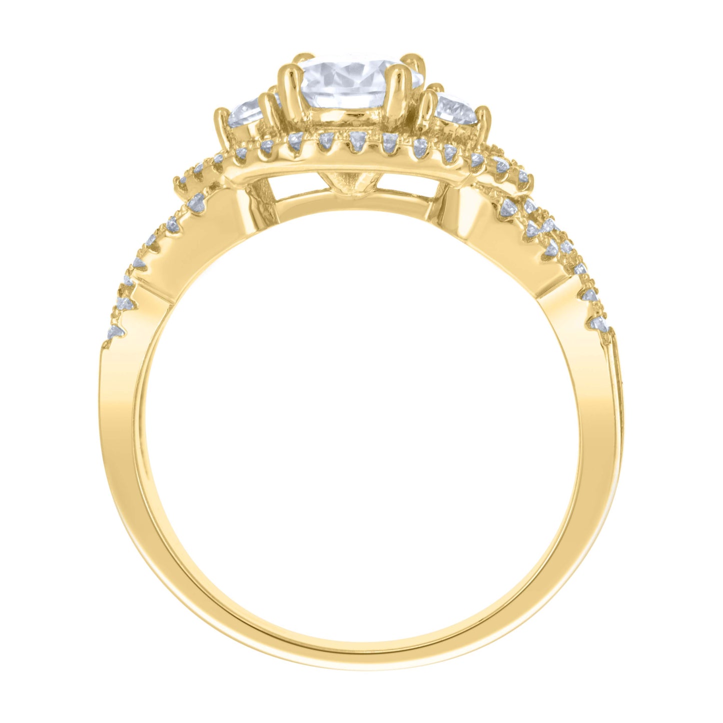 14Kt Gold Moissanite Ring S7