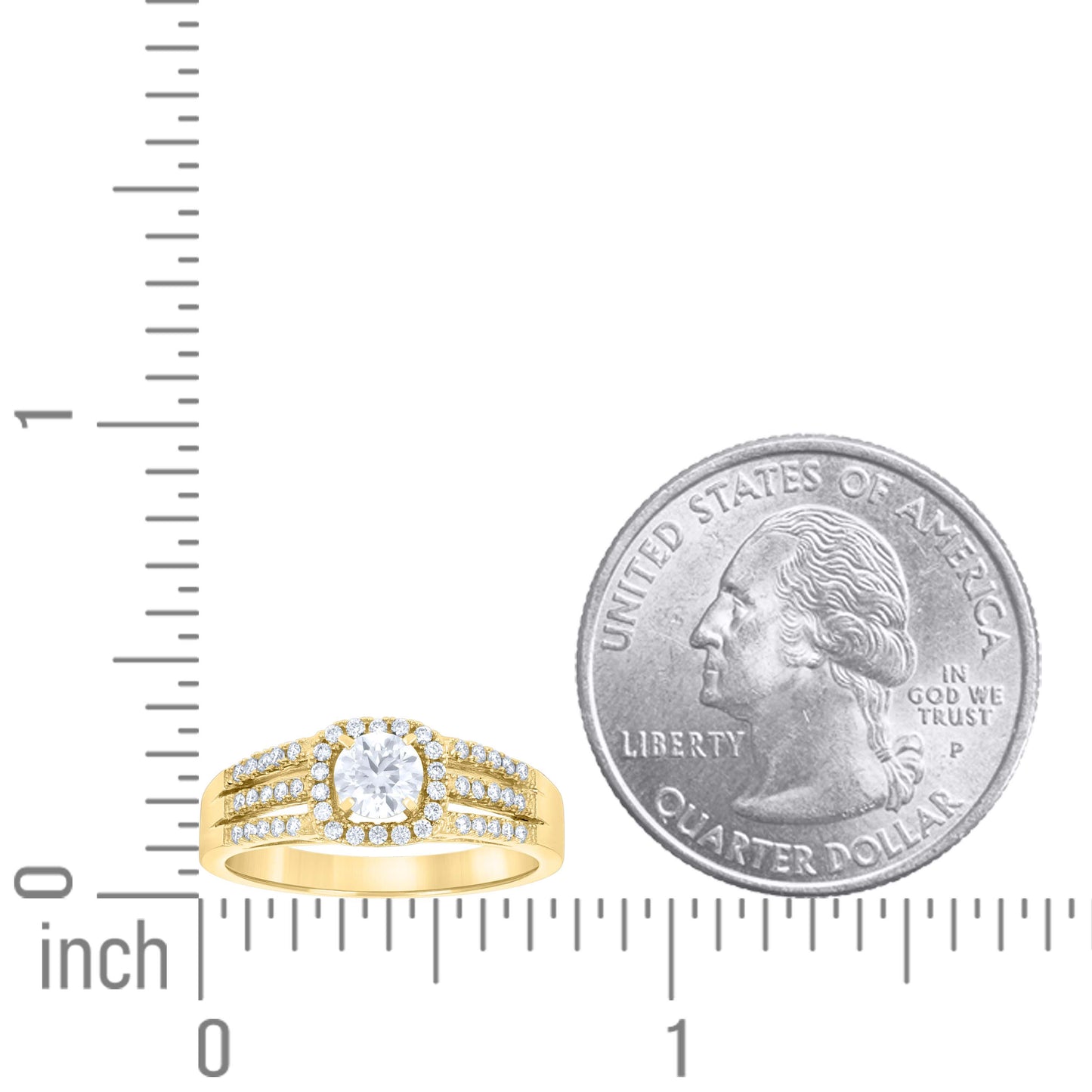 14Kt Gold Moissanite Ring S7