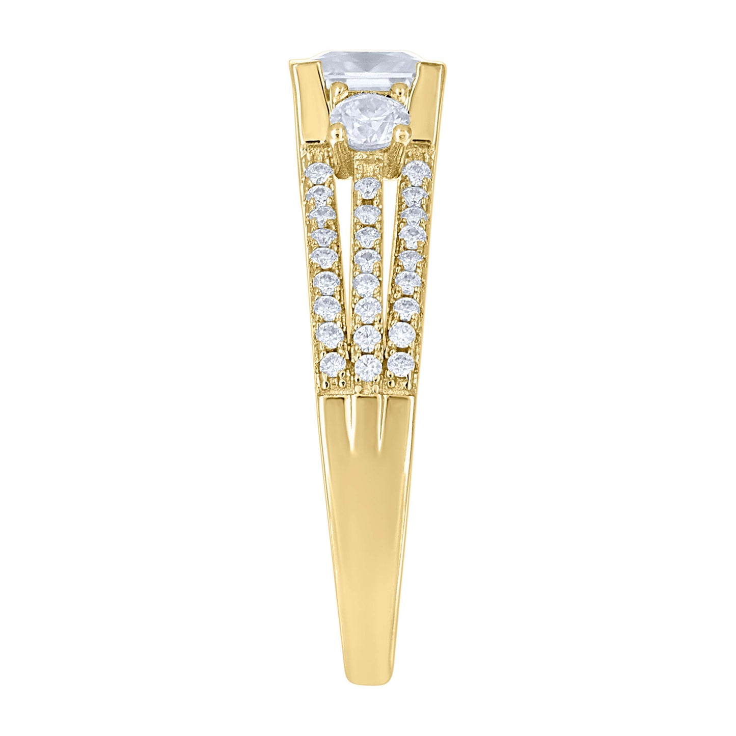 14Kt Gold Moissanite Ring S7