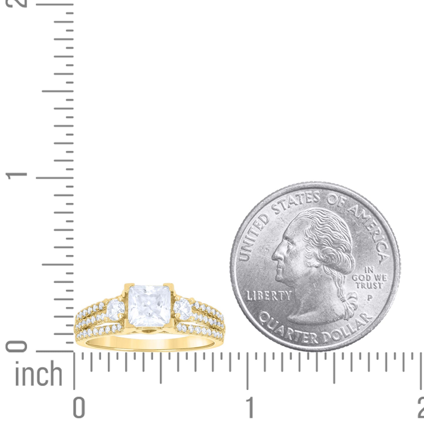 14Kt Gold Moissanite Ring S7