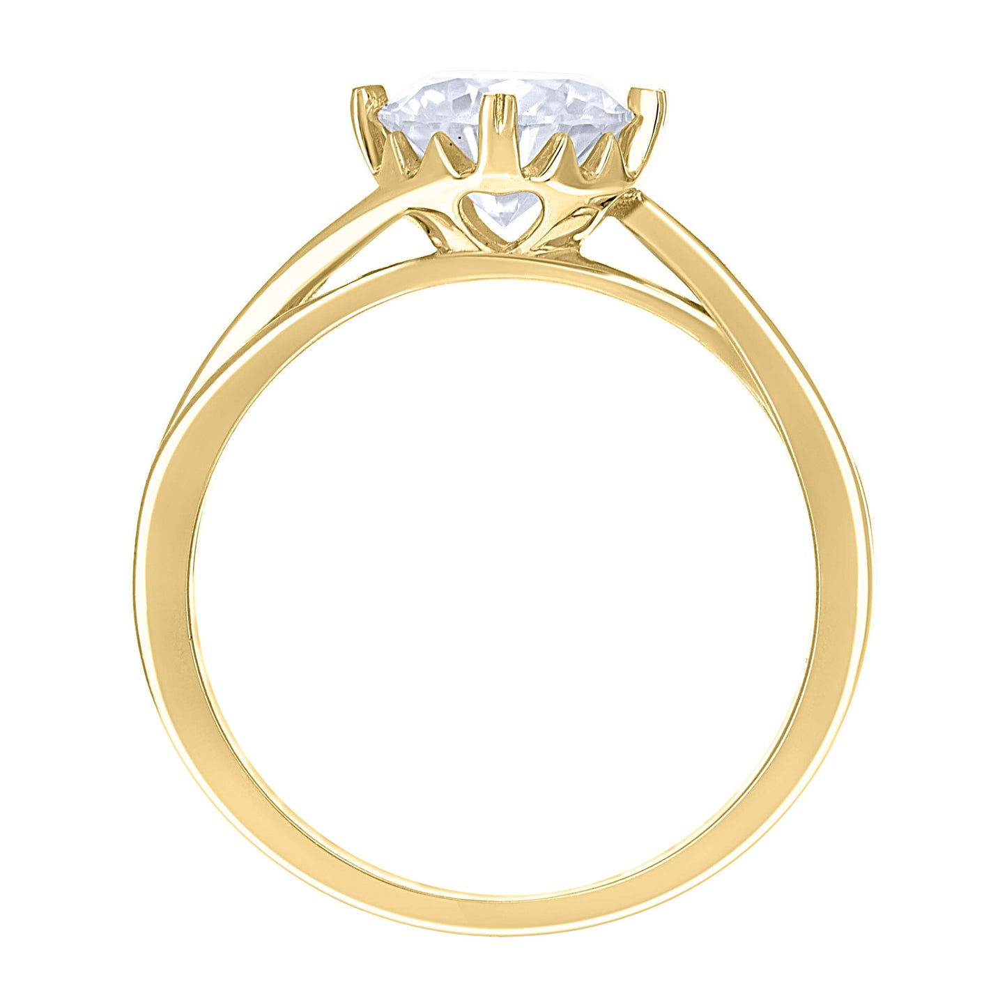14Kt Gold Moissanite Ring S7
