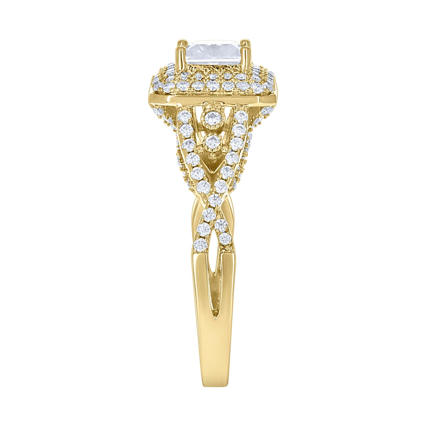 14Kt Gold Moissanite Ring S7