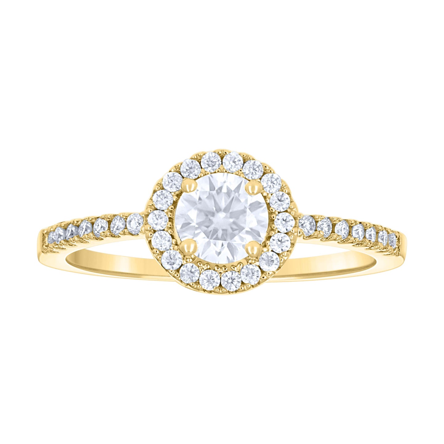 14Kt Gold Moissanite Ring S7