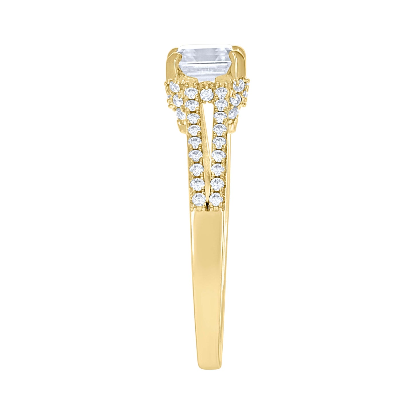 14Kt Gold Moissanite Ring S7