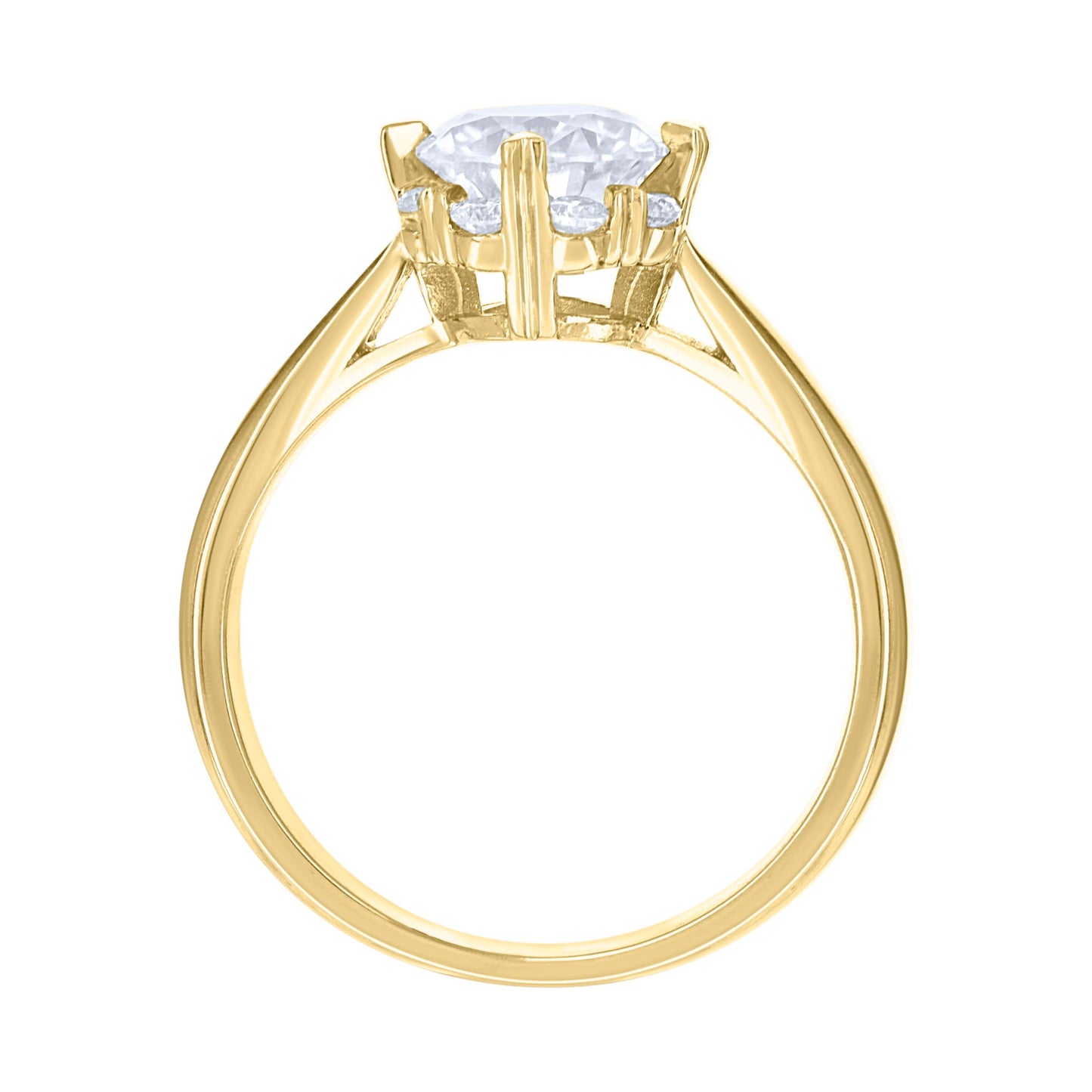 14Kt Gold Moissanite Ring S7