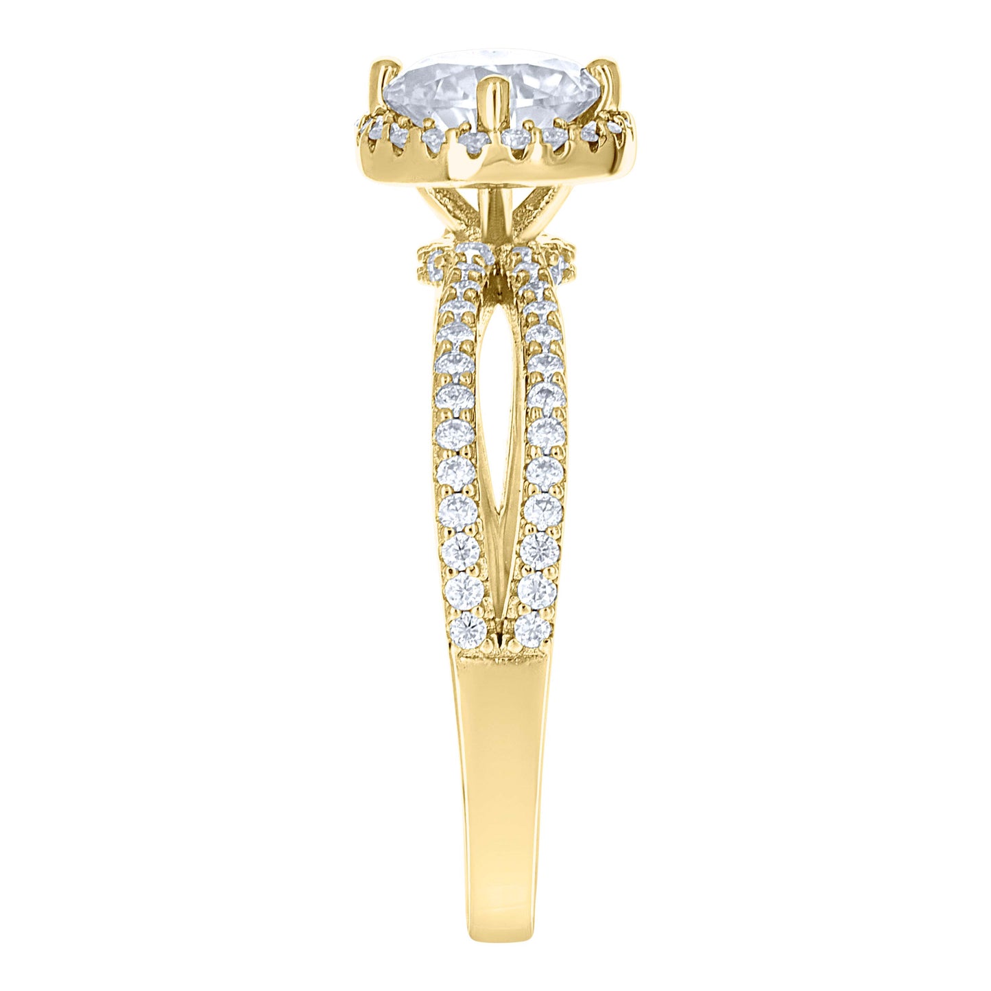 14Kt Gold Moissanite Ring S7