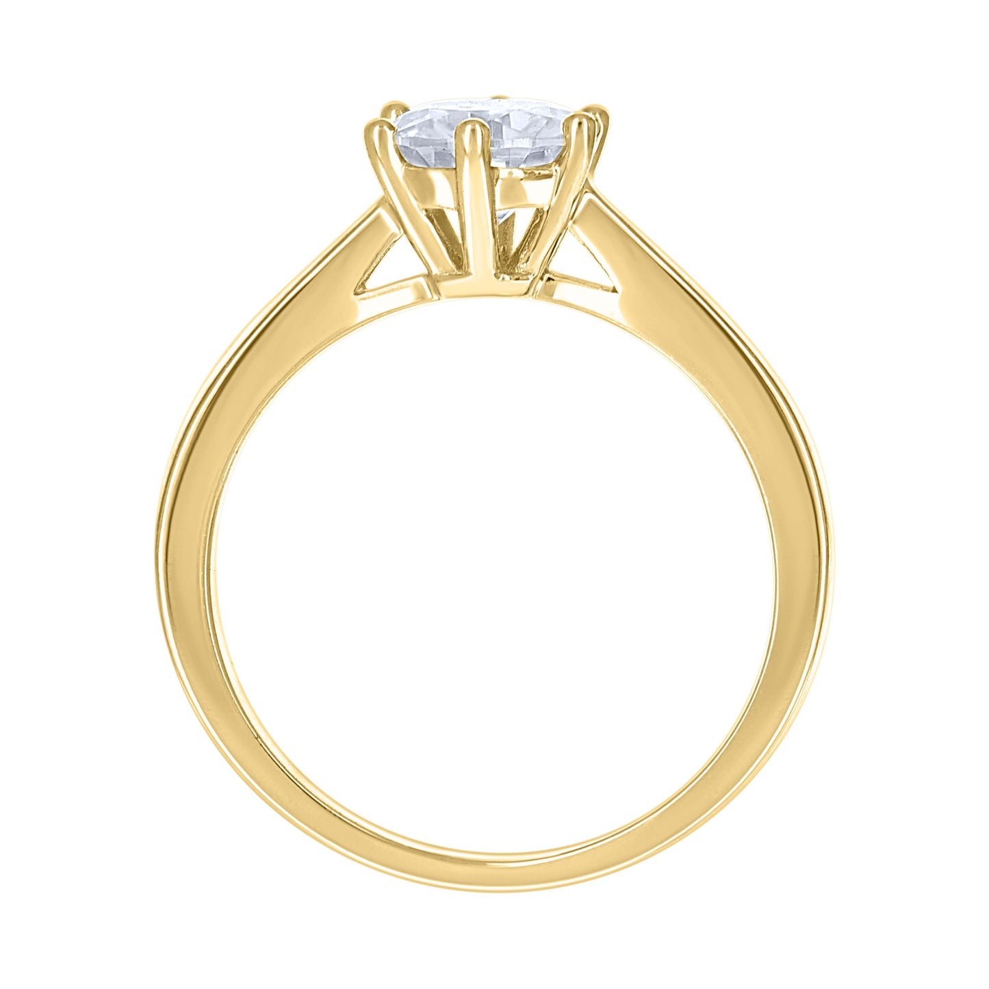 14Kt Gold Moissanite Ring S7