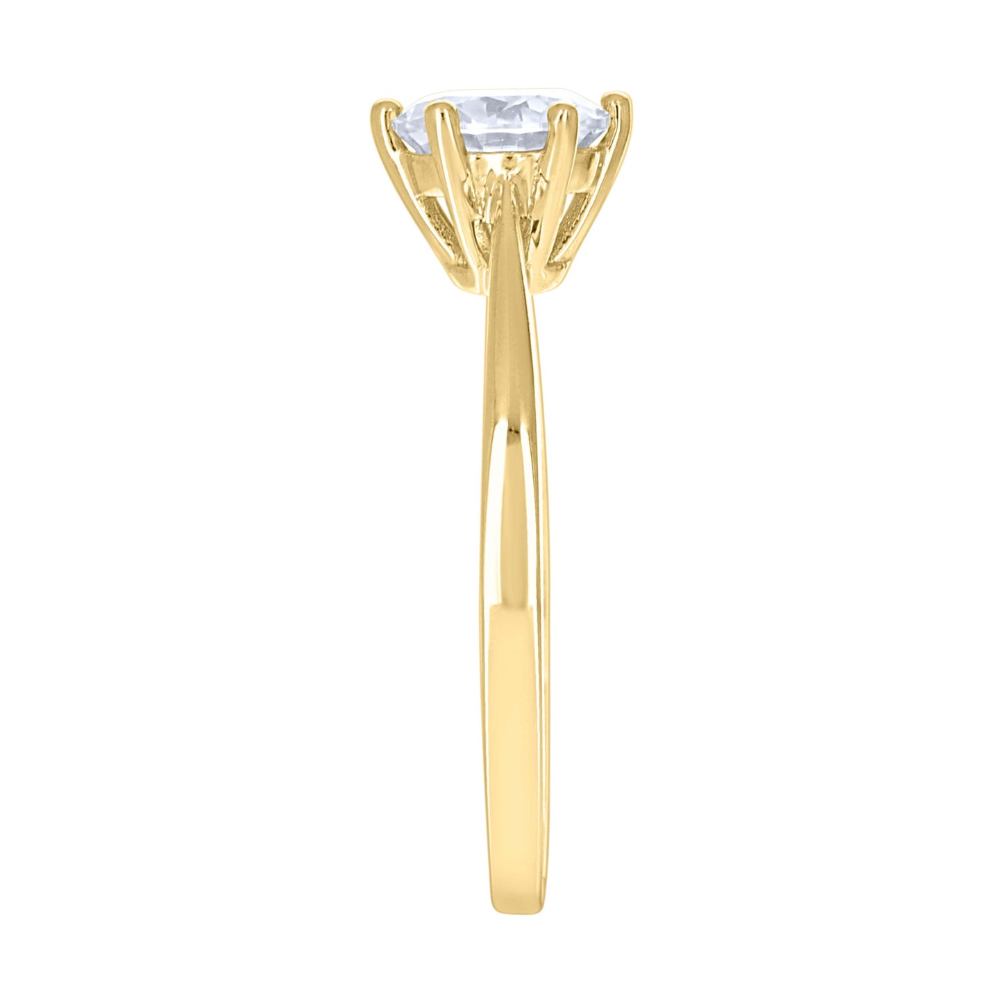 14Kt Gold Moissanite Ring S7