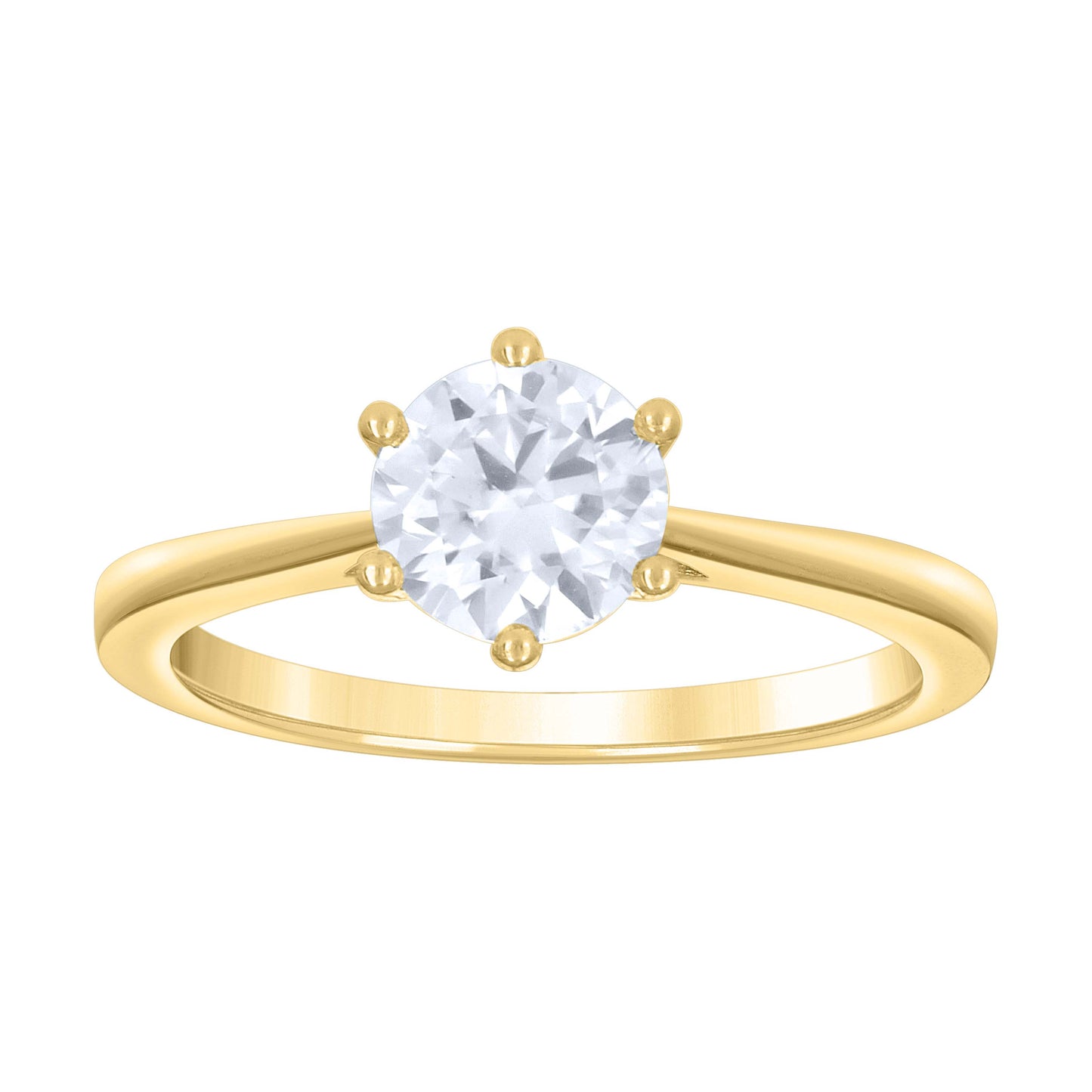 14Kt Gold Moissanite Ring S7