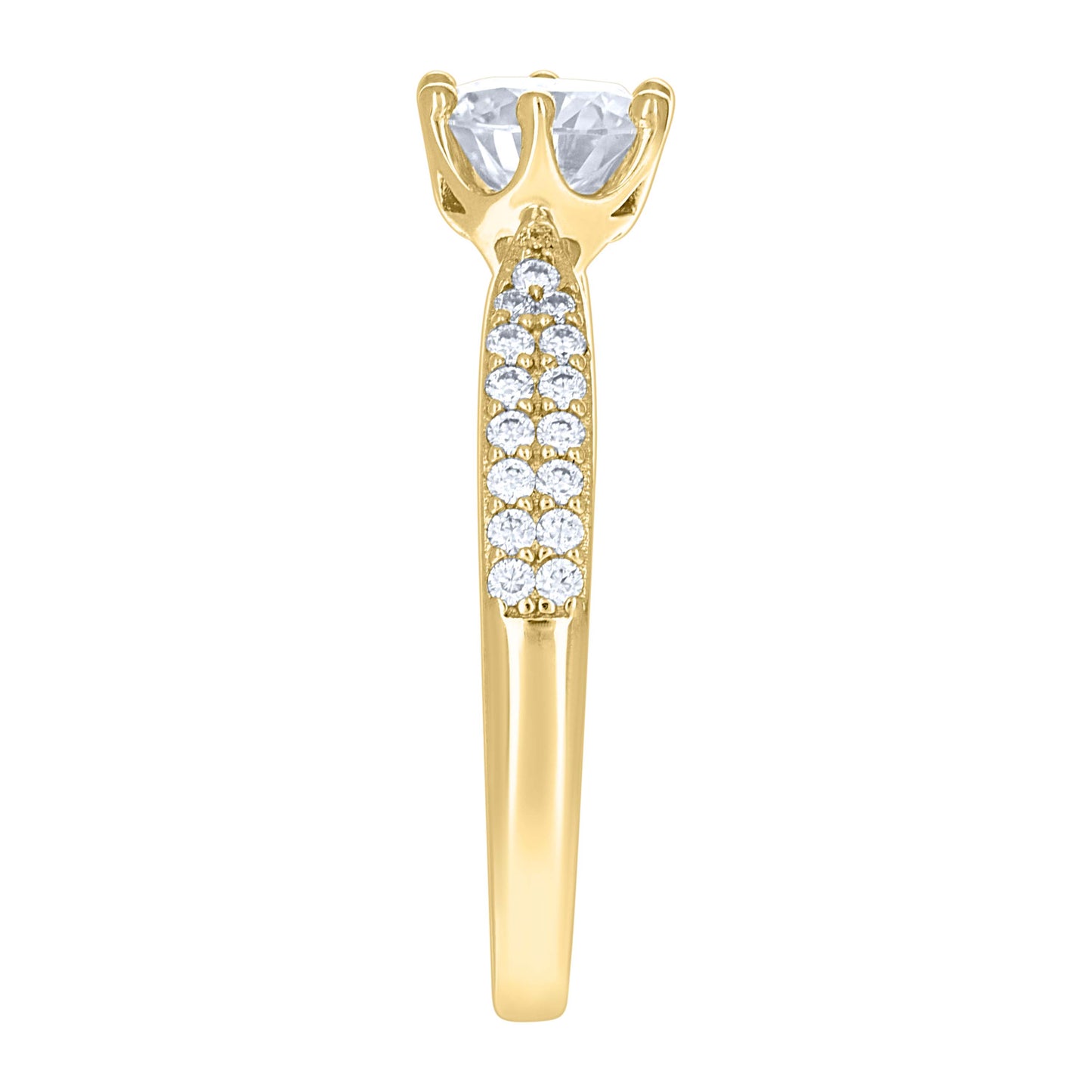 14Kt Gold Moissanite Ring S7
