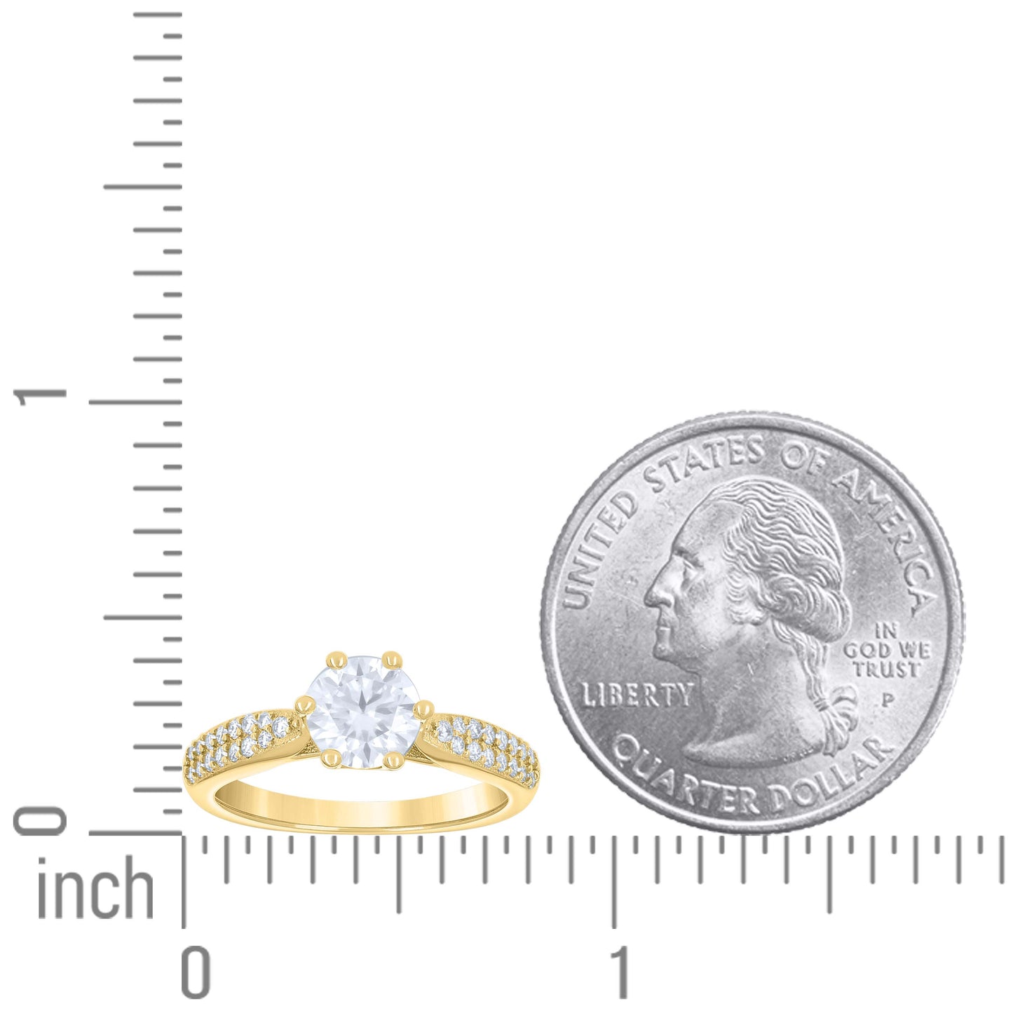 14Kt Gold Moissanite Ring S7
