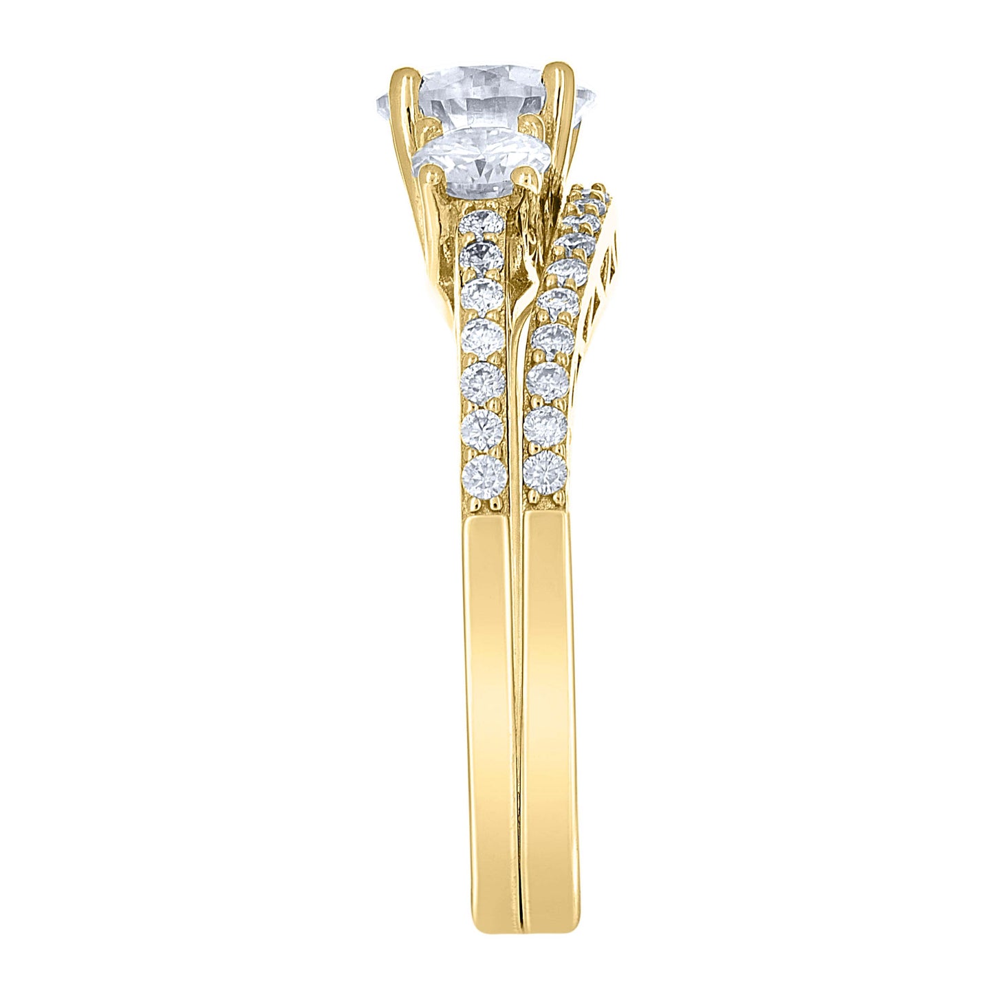 14Kt Gold Moissanite Ring S7