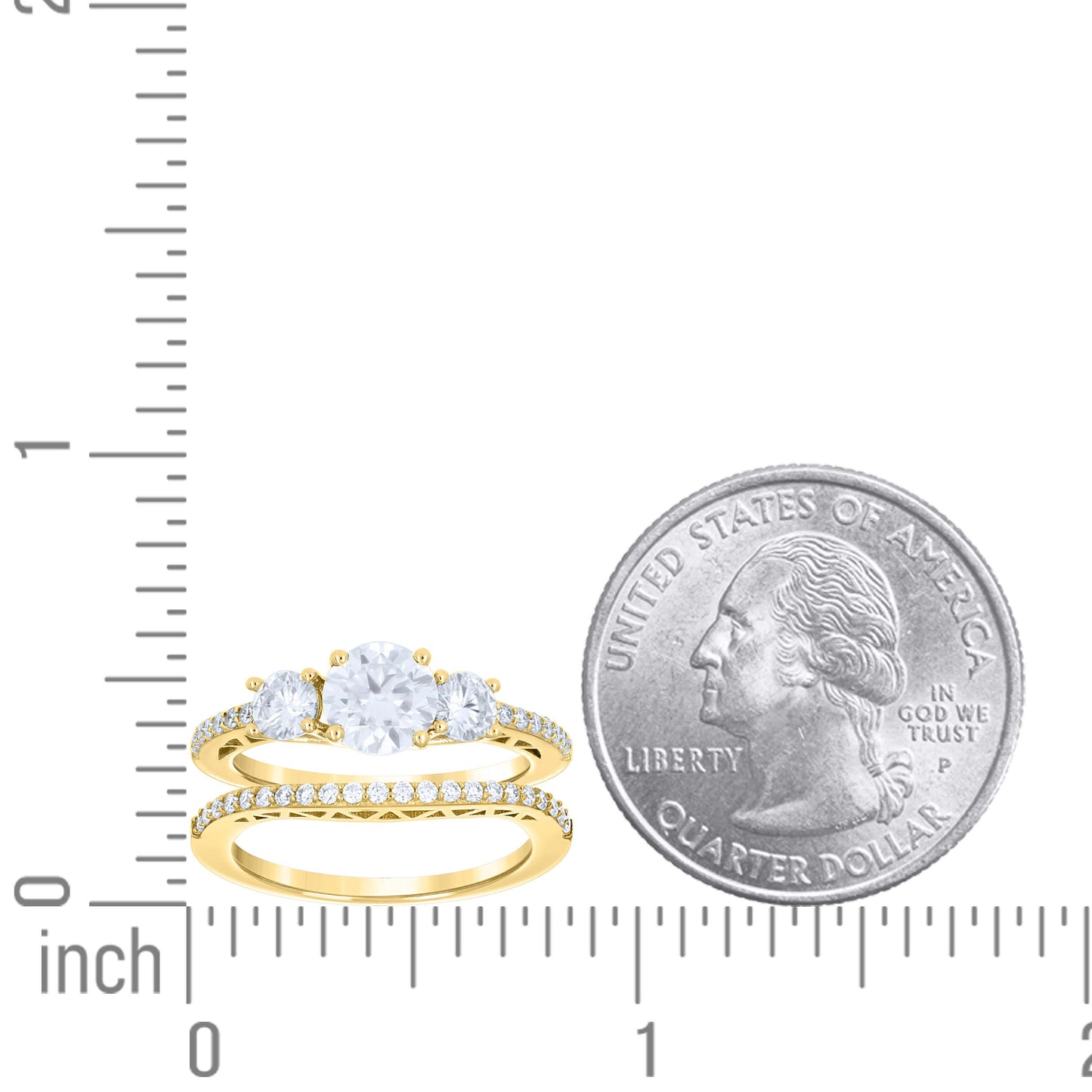 14Kt Gold Moissanite Ring S7