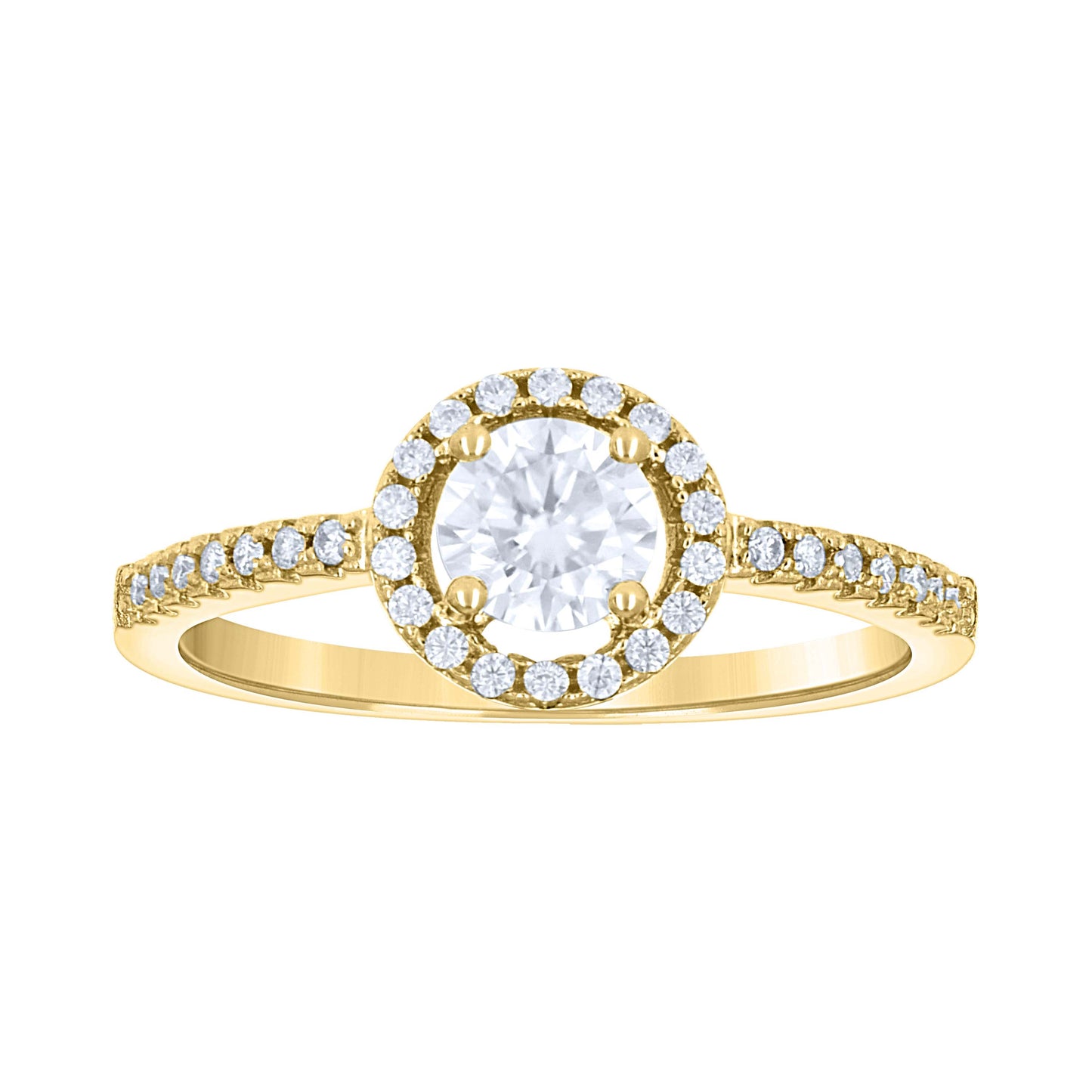 14Kt Gold Moissanite Ring S7