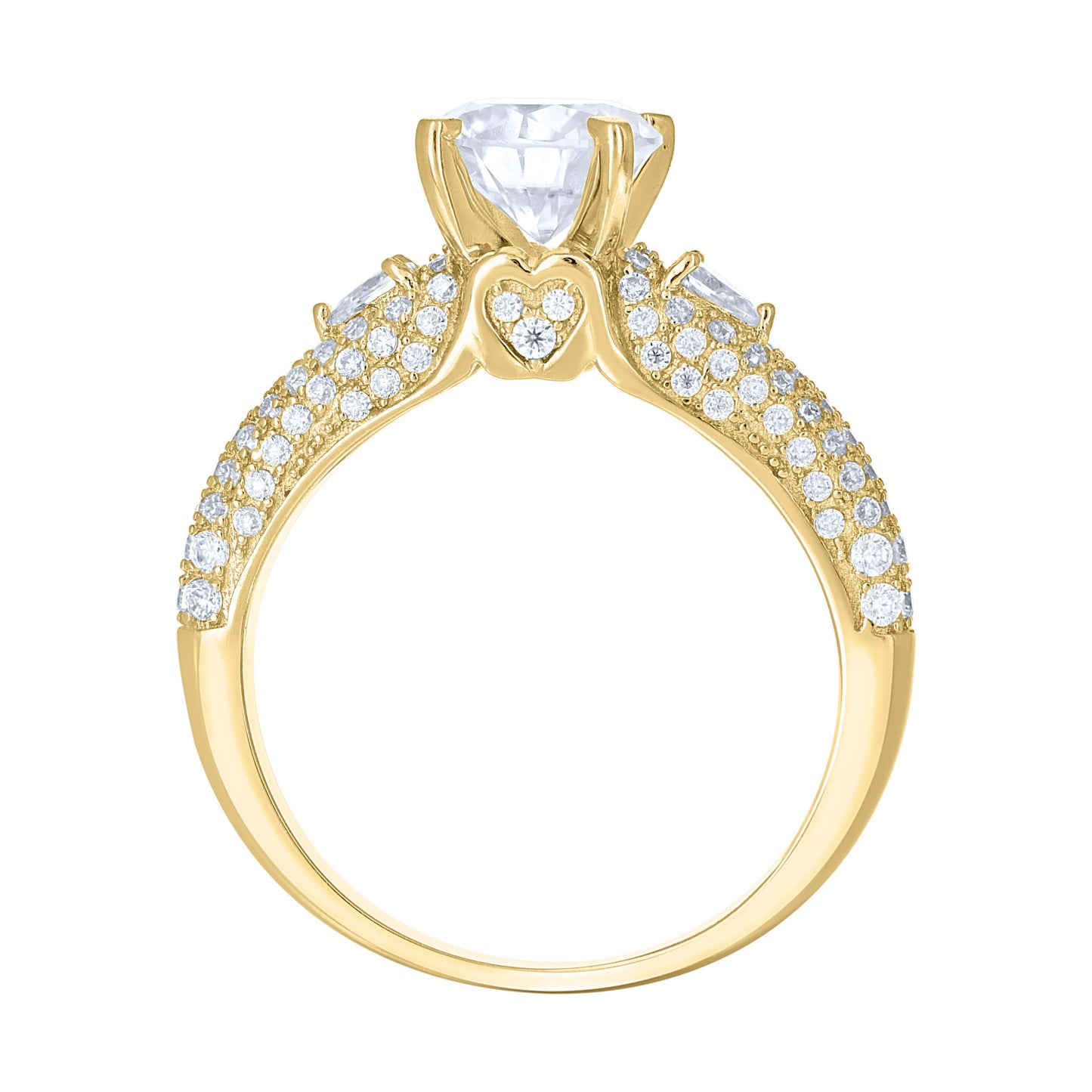 14Kt Gold Moissanite Ring S7