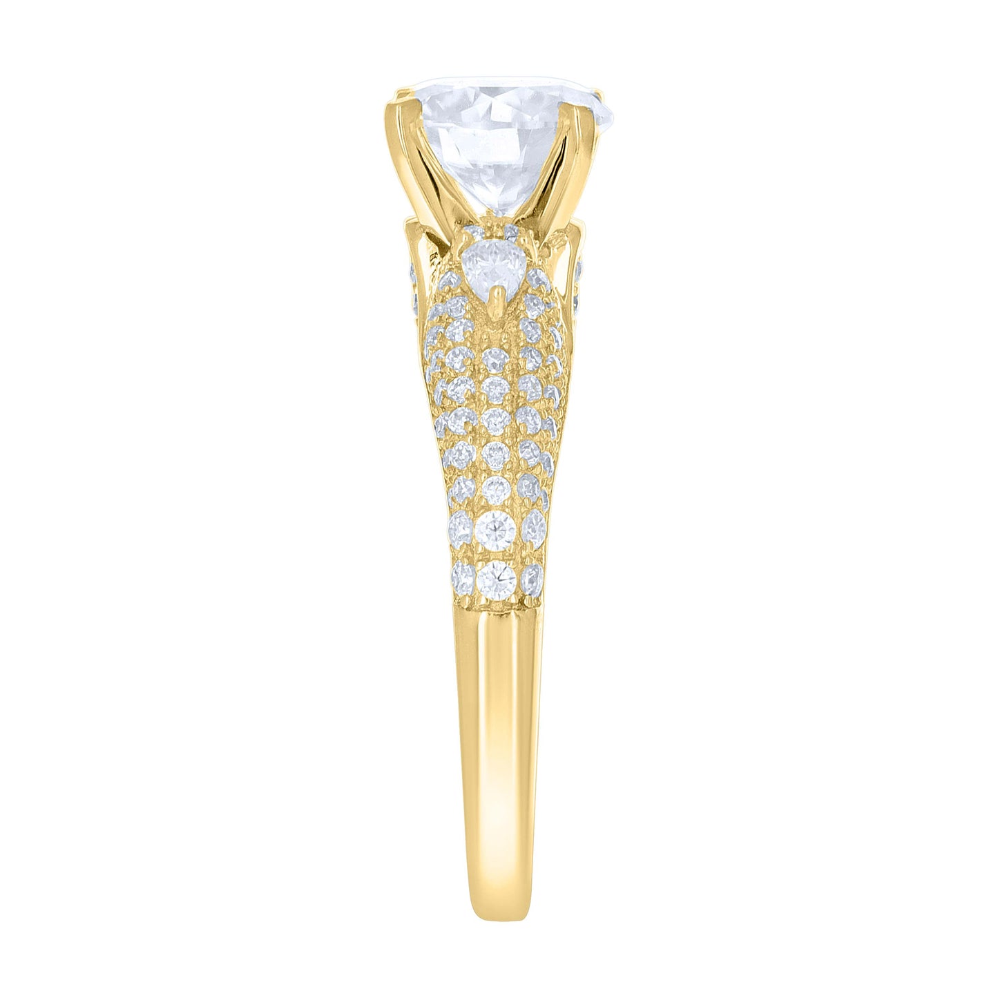 14Kt Gold Moissanite Ring S7