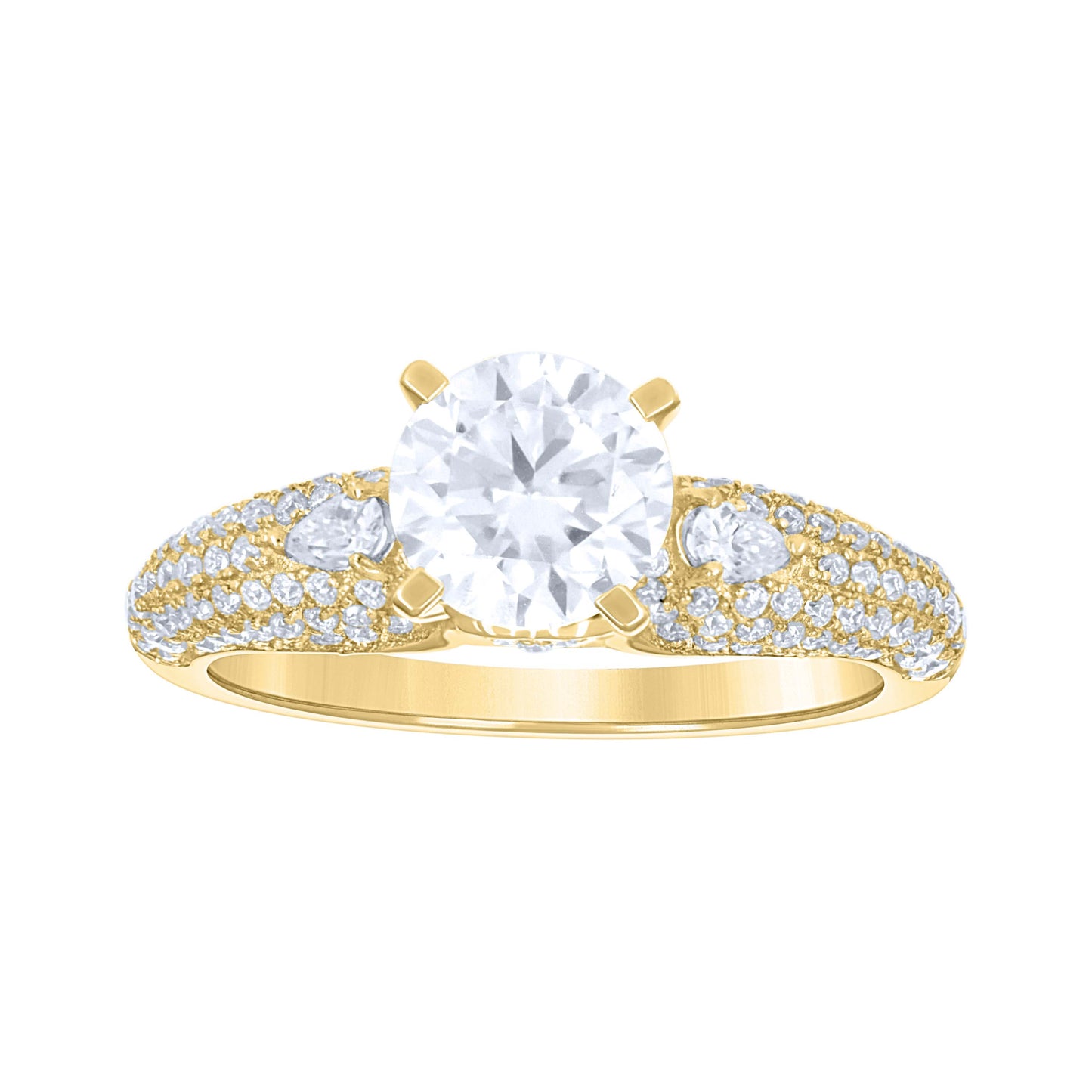 14Kt Gold Moissanite Ring S7