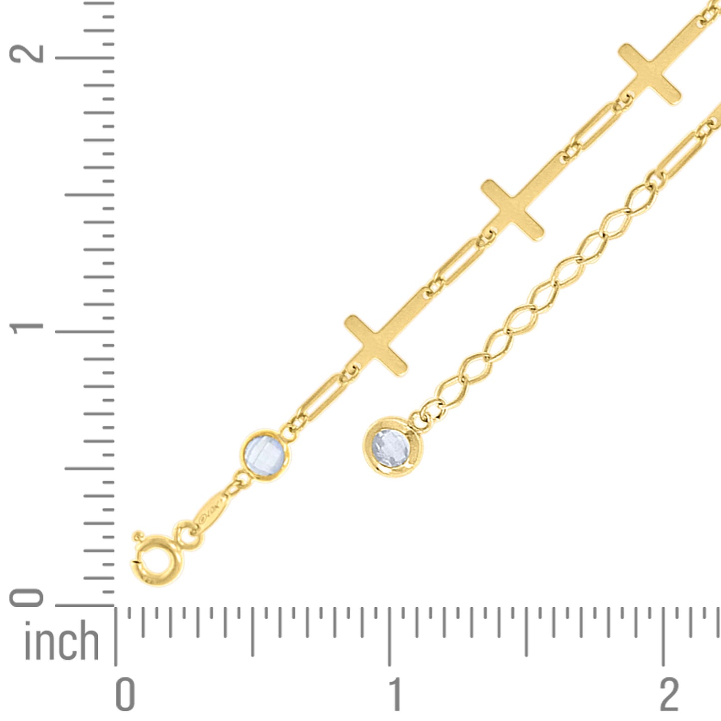 10Kt Gold Bracelet 8" (7"+1")