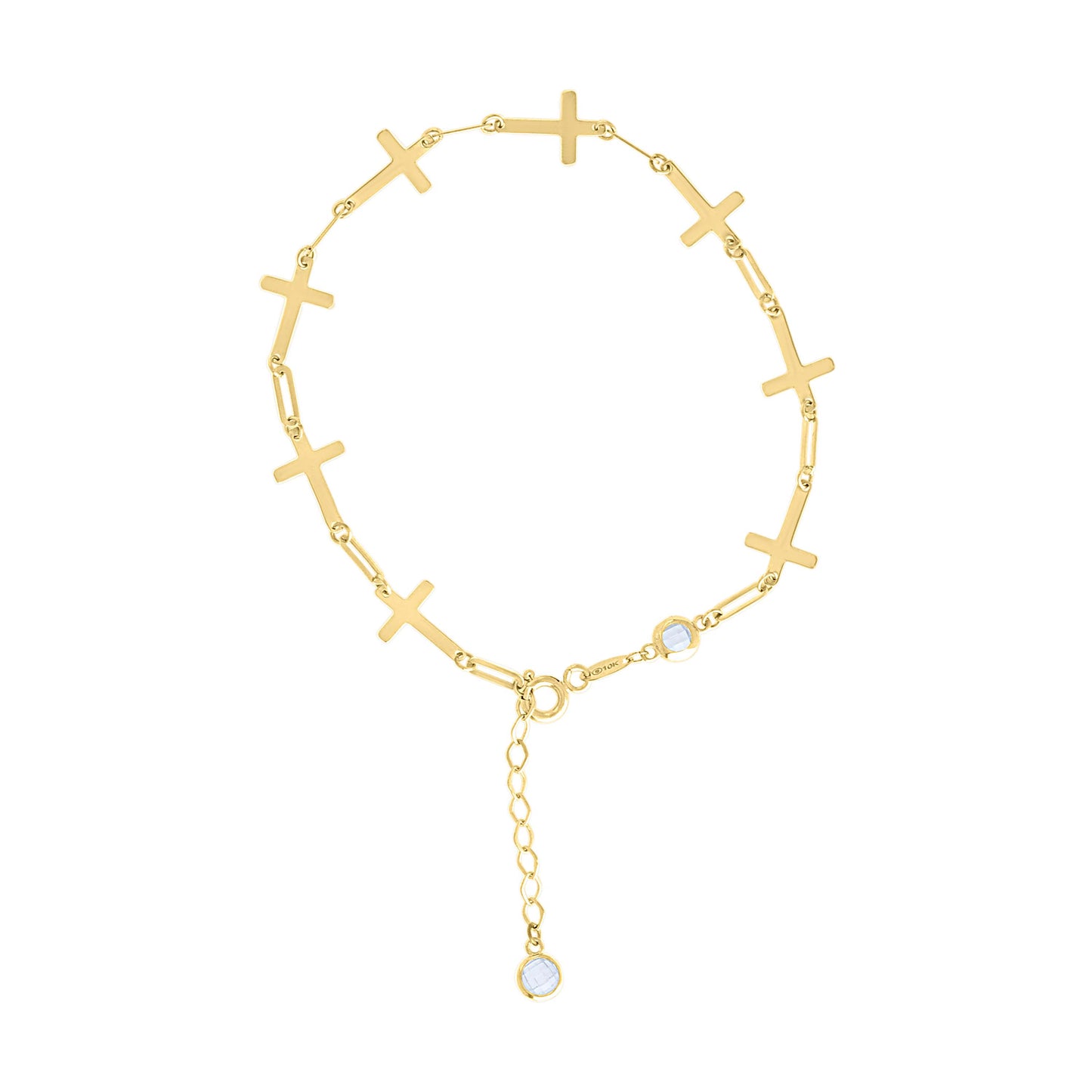 10Kt Gold Bracelet 8" (7"+1")