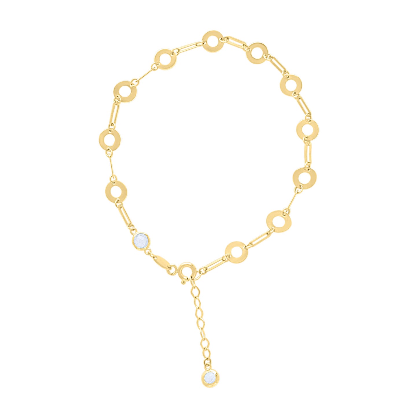 10Kt Gold Bracelet 8" (7"+1")
