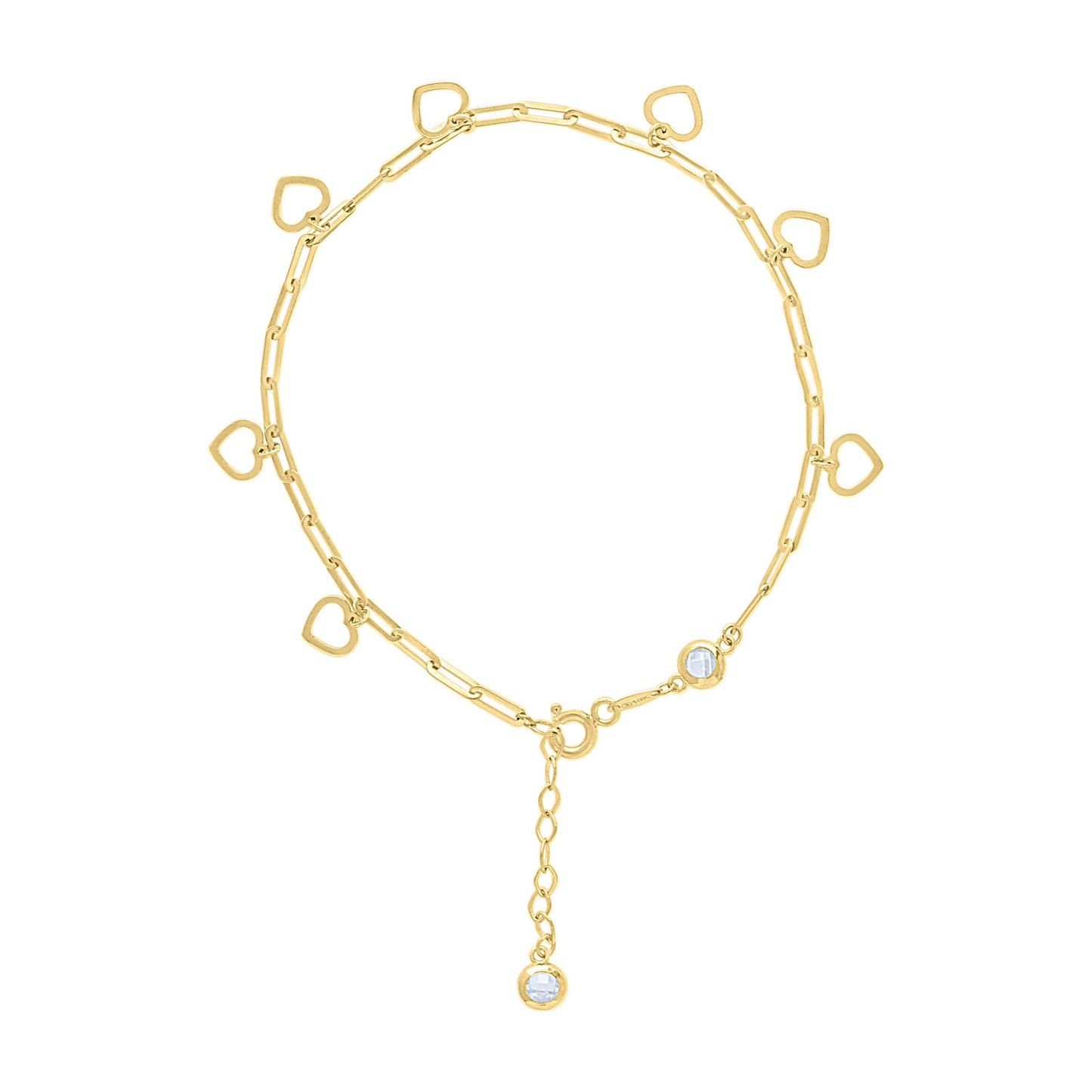 10Kt Gold Bracelet 8" (7"+1")