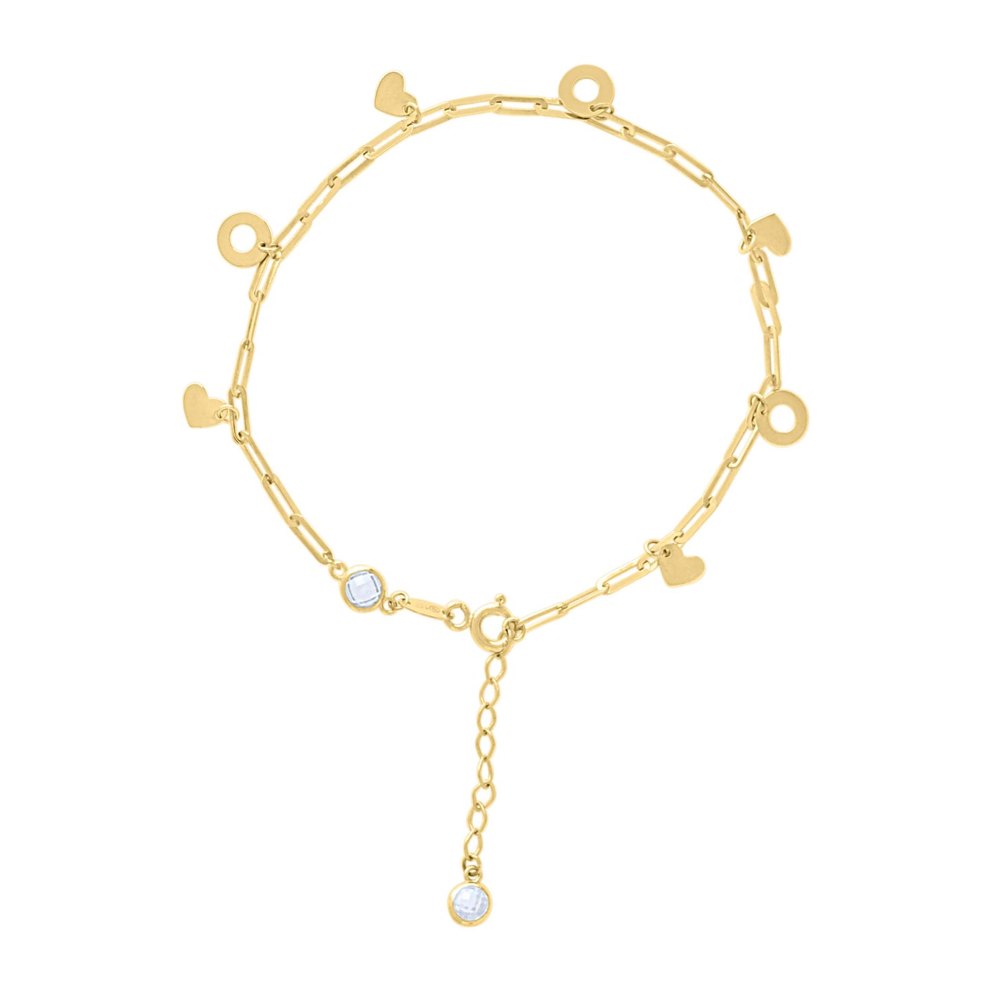 10Kt Gold Bracelet 8" (7"+1")