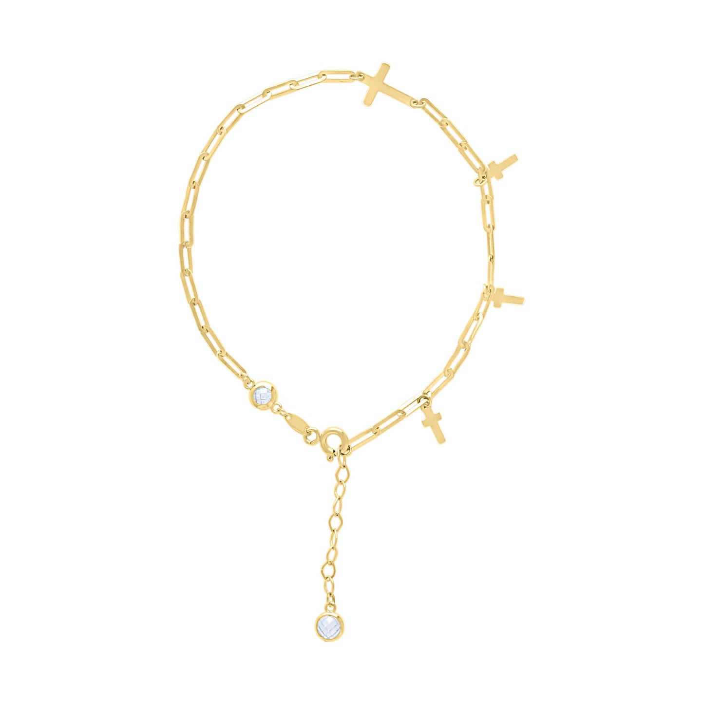 10Kt Gold Bracelet 8" (7"+1")