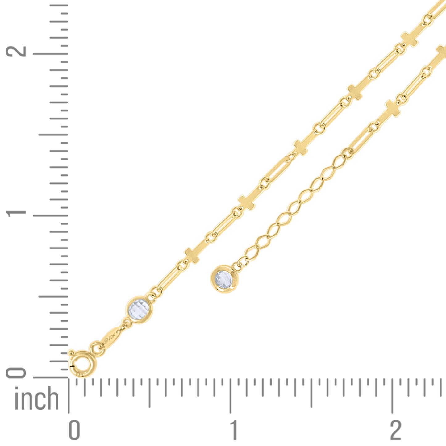 10Kt Gold Bracelet 8" (7"+1")