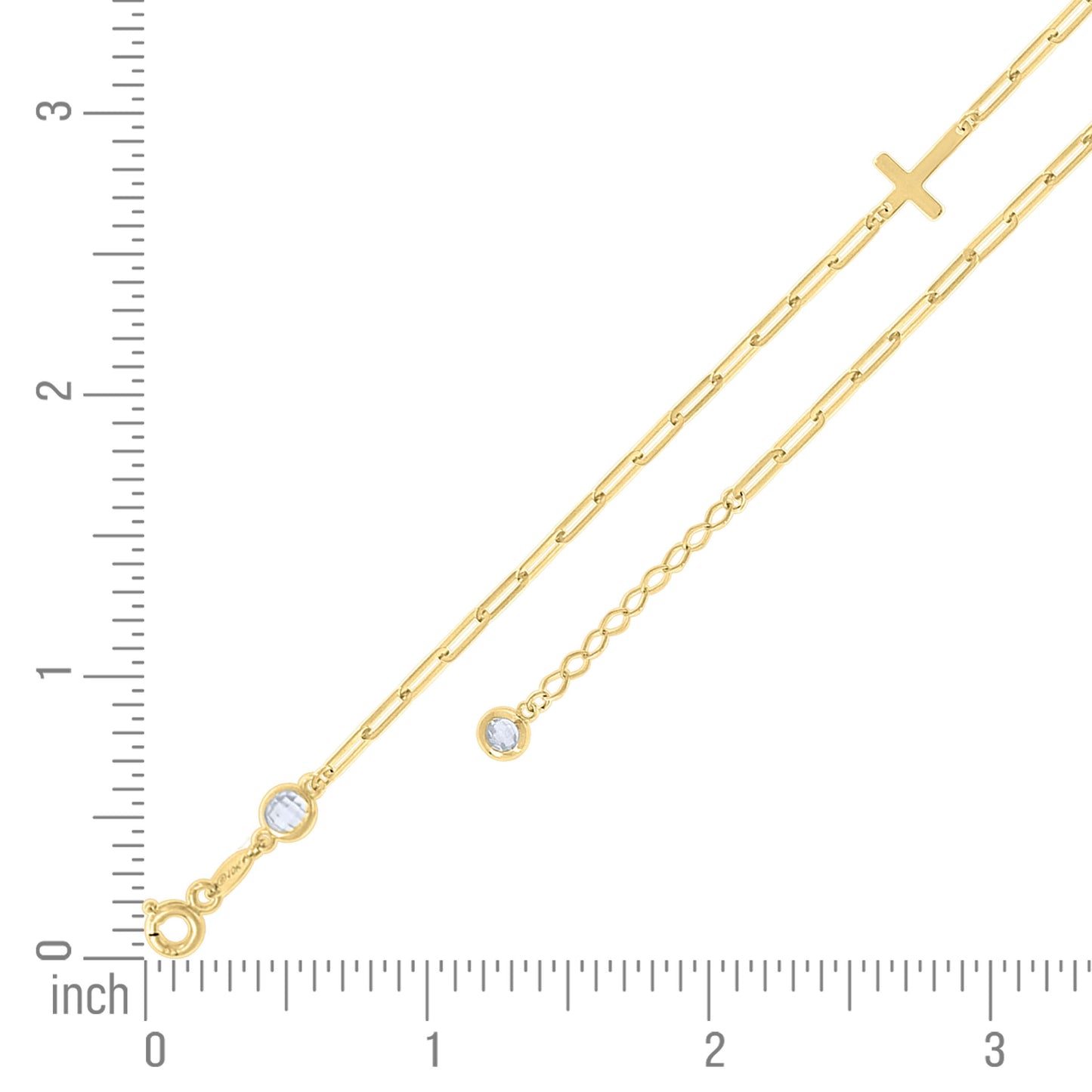 10Kt Gold Bracelet 8" (7"+1")